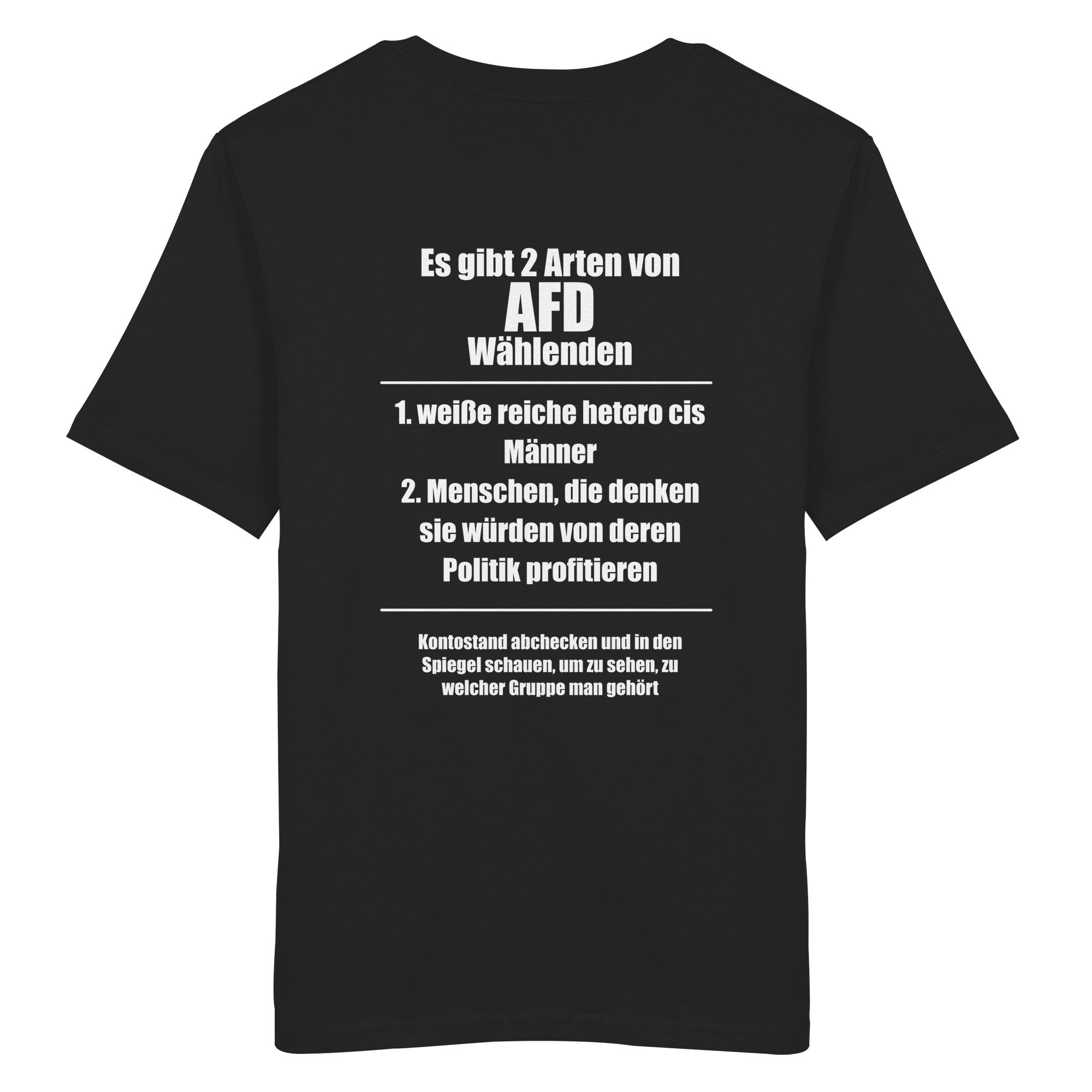 Es gibt 2 Arten von AfD Wählenden Backprint (dunkel) - Organic Shirt