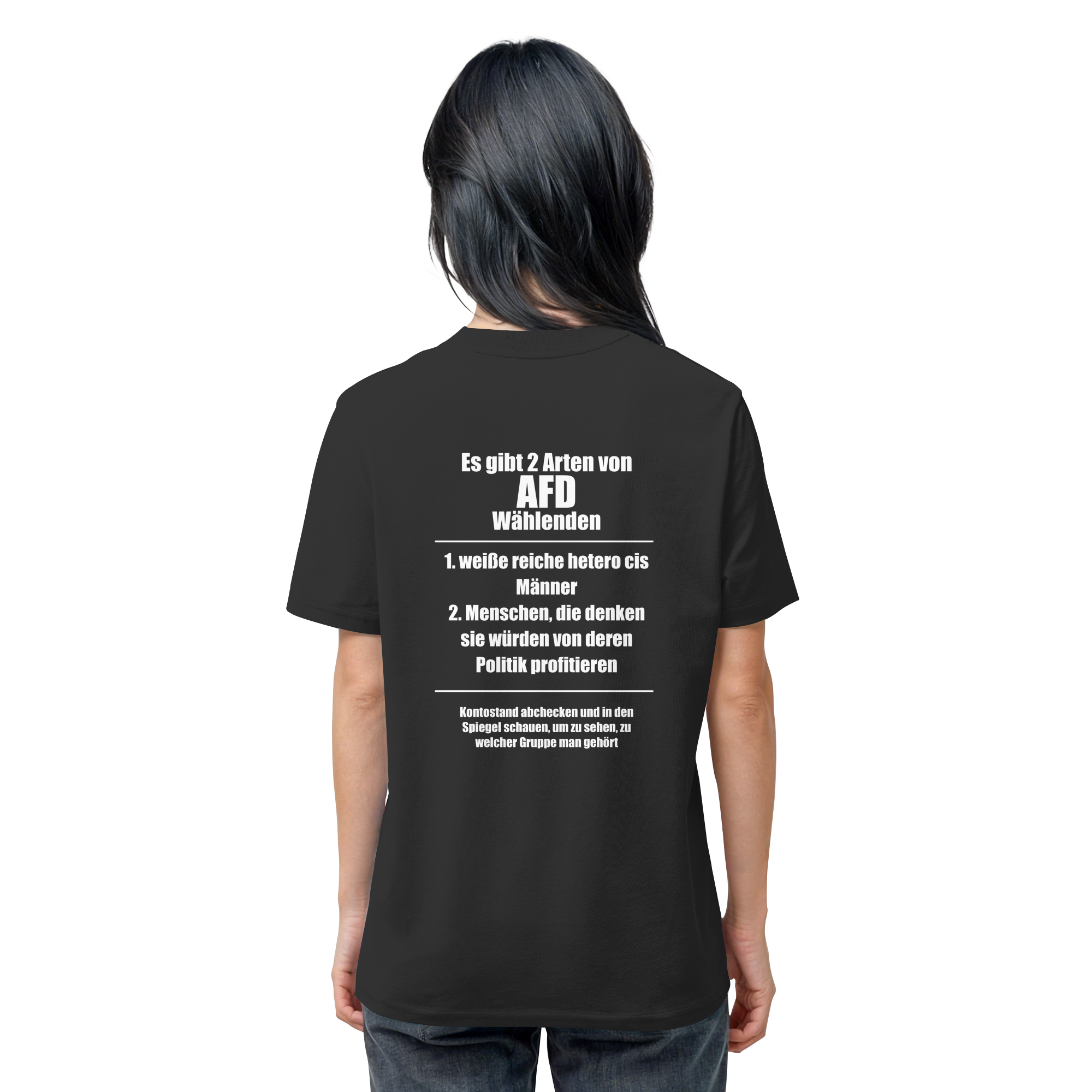 Es gibt 2 Arten von AfD Wählenden Backprint (dunkel) - Organic Shirt