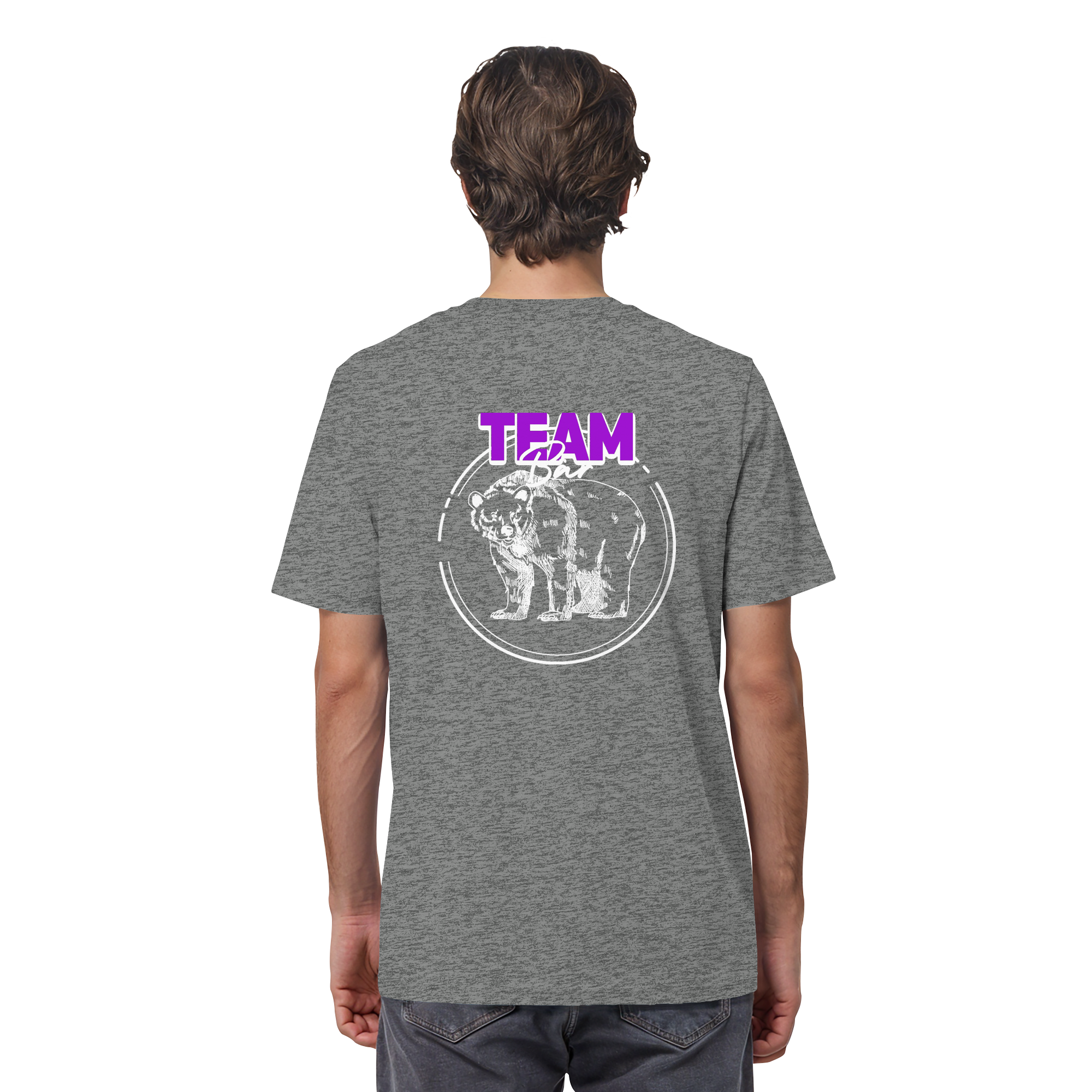 Team Bär Backprint (weiß) - Organic Shirt