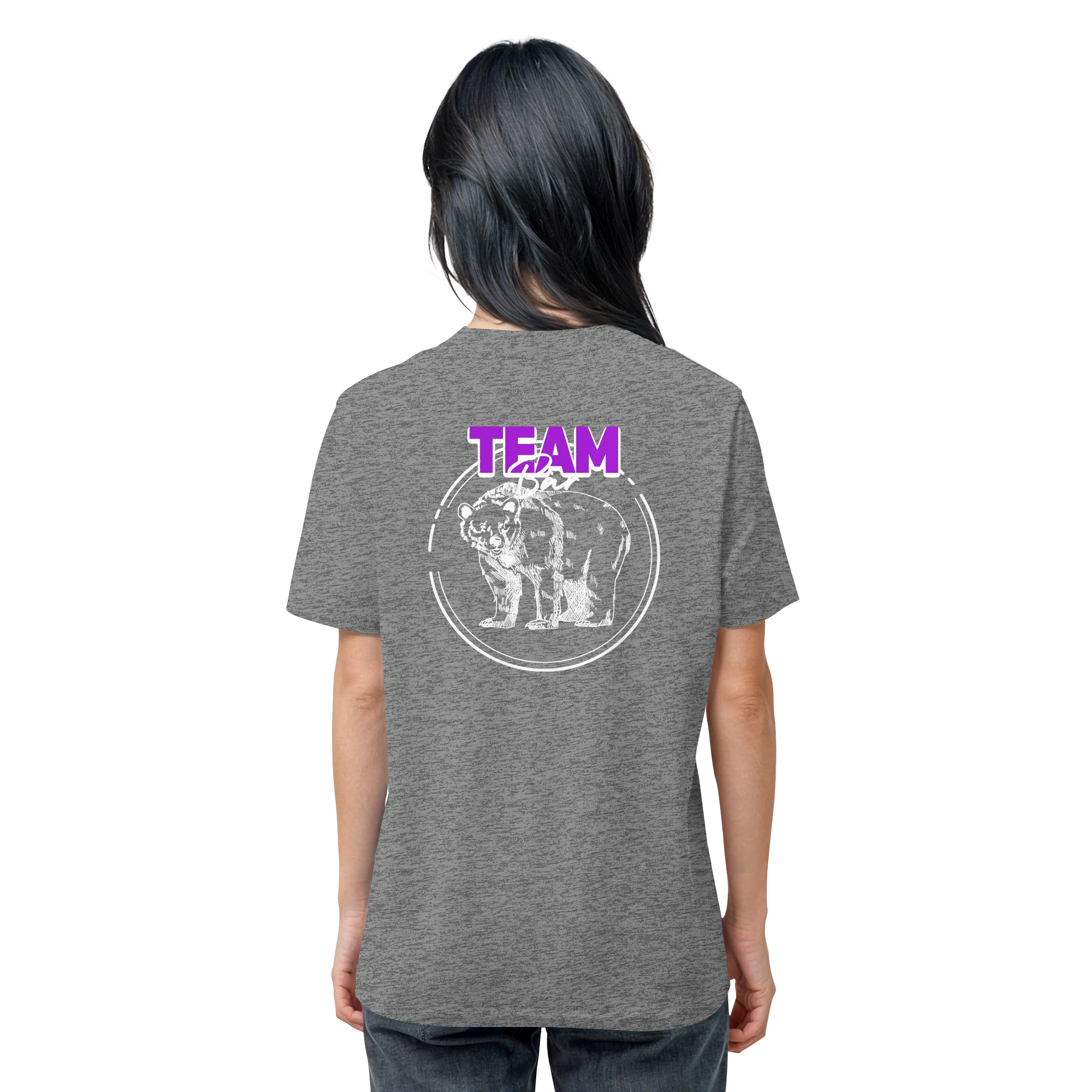 Team Bär Backprint (weiß) - Organic Shirt