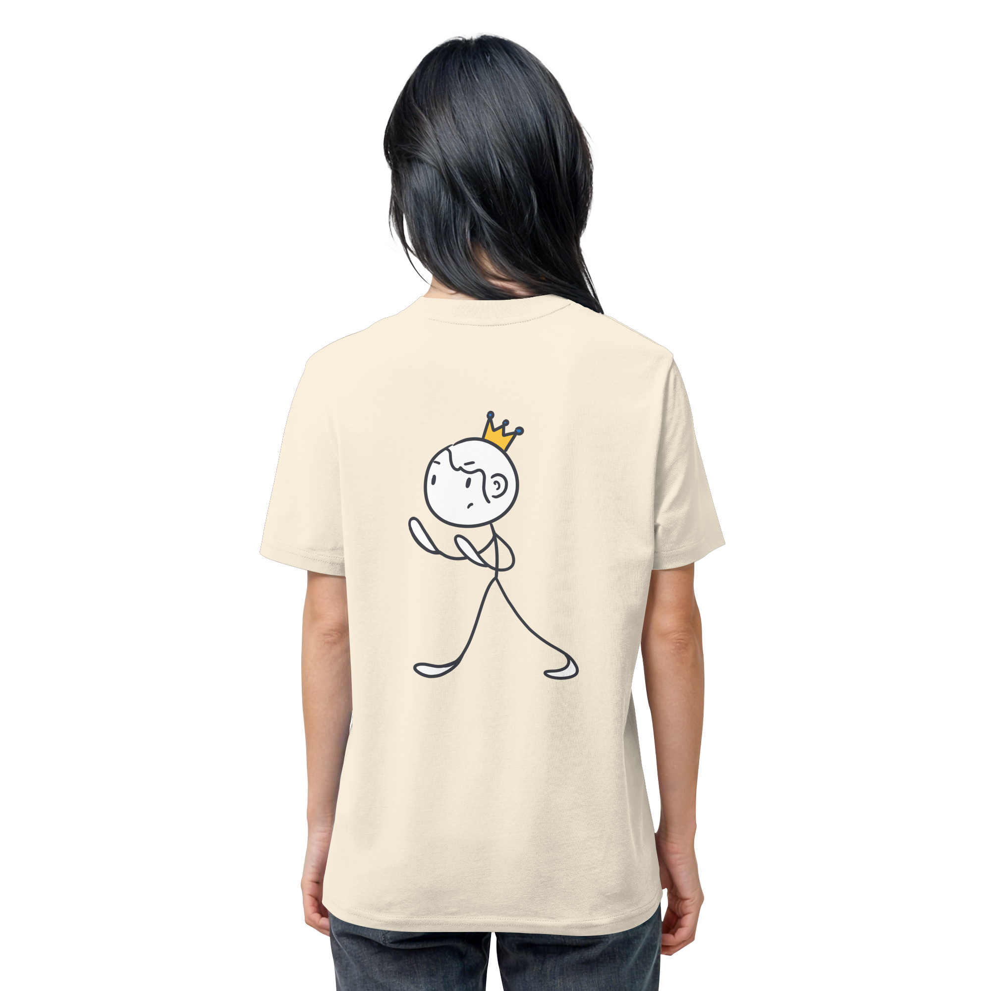 Survivor Queens Logo "Schriftzug Edition" mit Seelenmännchen "Selbstverteidigung Edition" Backprint (hell) - Organic Shirt