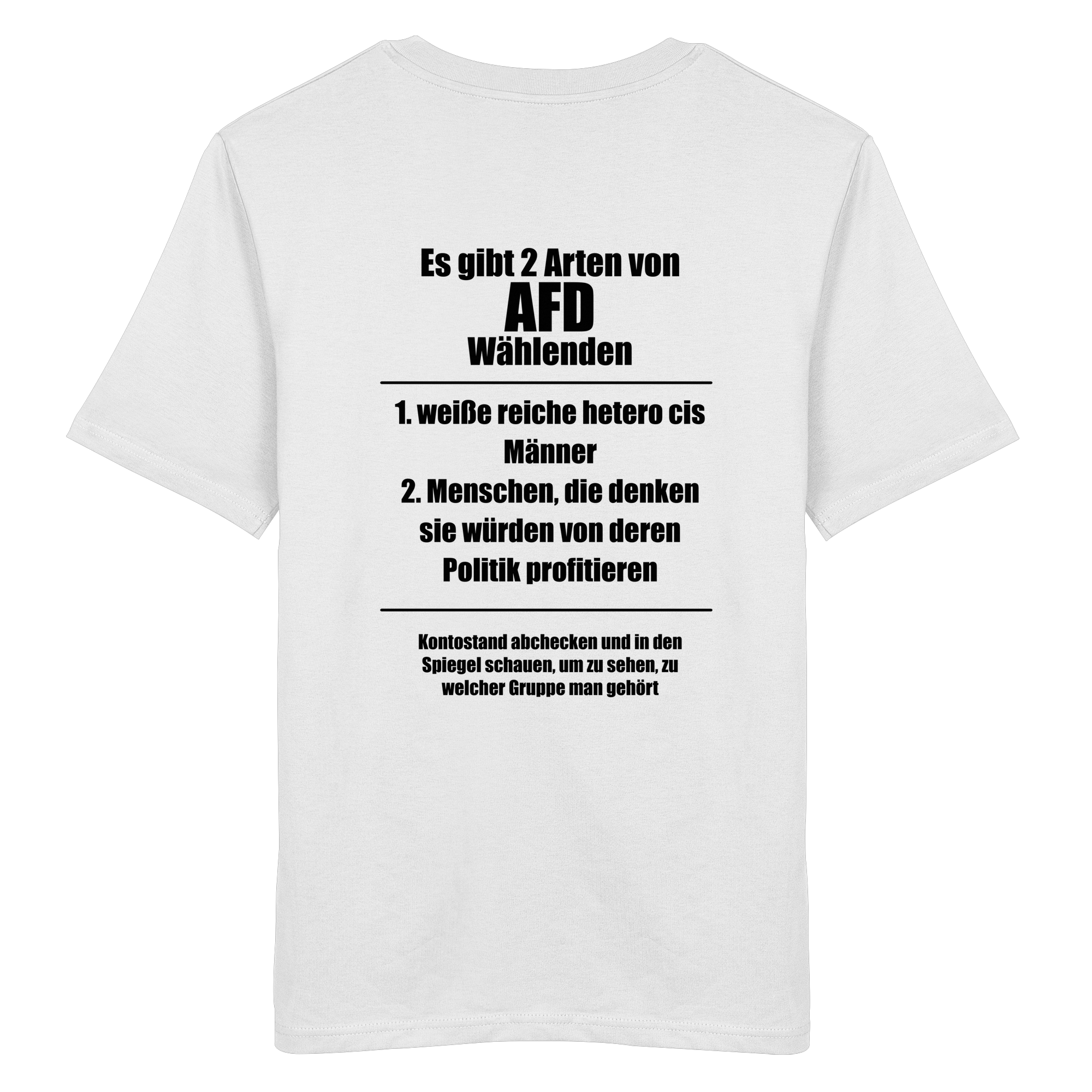 Es gibt 2 Arten von AfD Wählenden Backprint (hell) - Organic Shirt