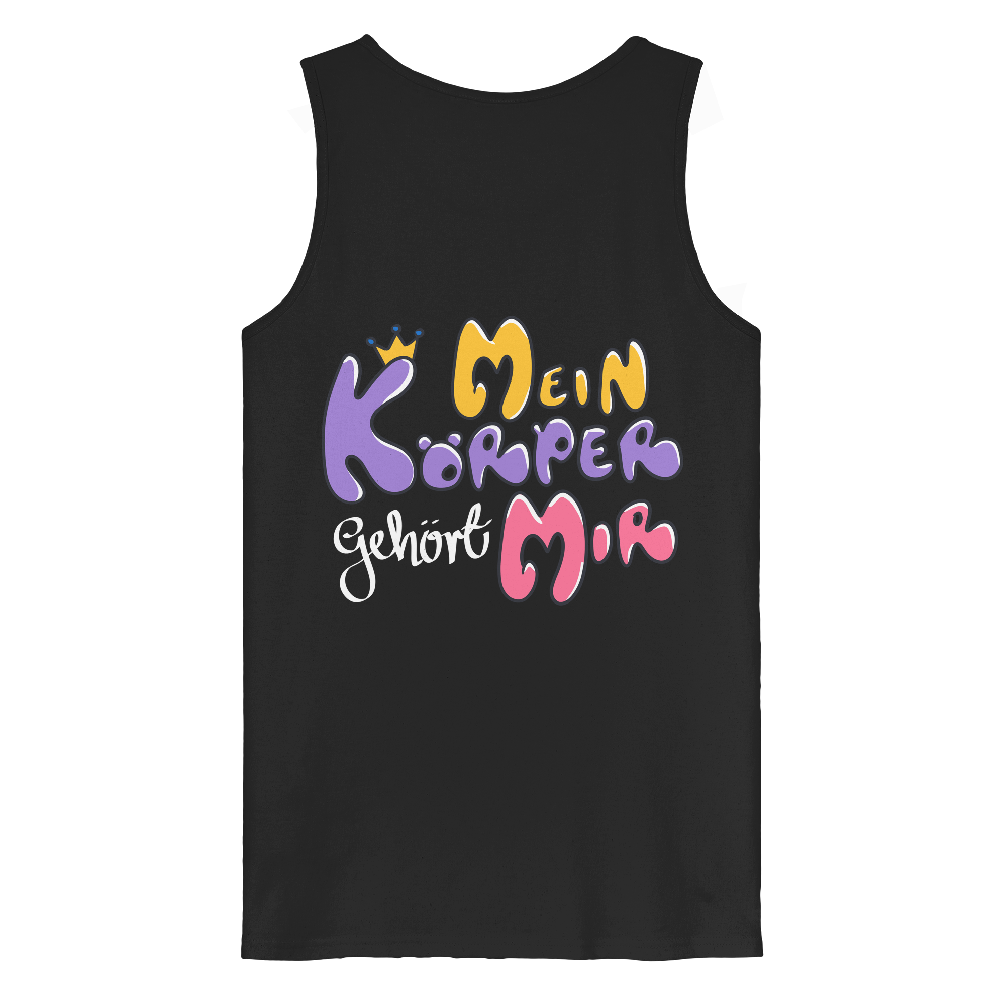 Survivor Queens Logo mit "Mein Körper gehört mir" Backprint (dunkel) - Organic Tank Top