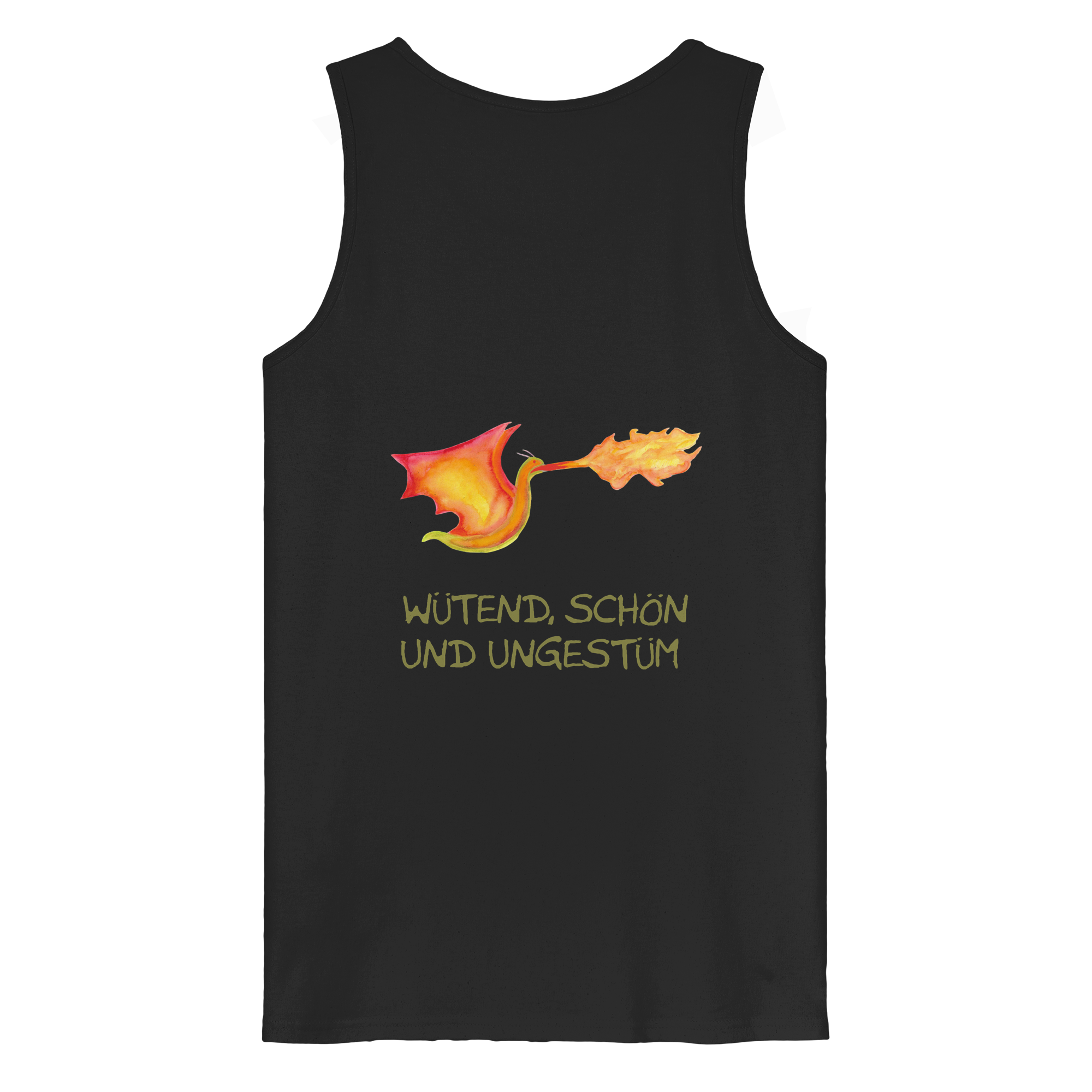 Wütend, schön und ungestüm "Jona Flammen Edition" Backprint - Organic Tank Top