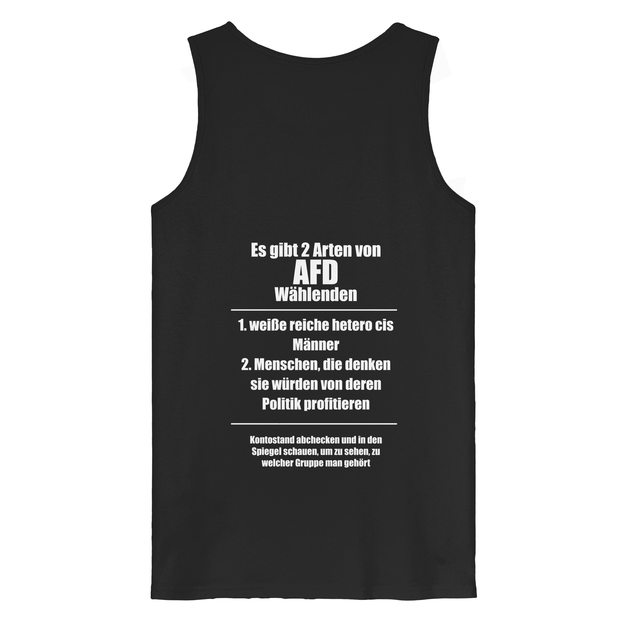 Es gibt 2 Arten von AfD Wählenden Backprint (dunkel) - Organic Tank Top