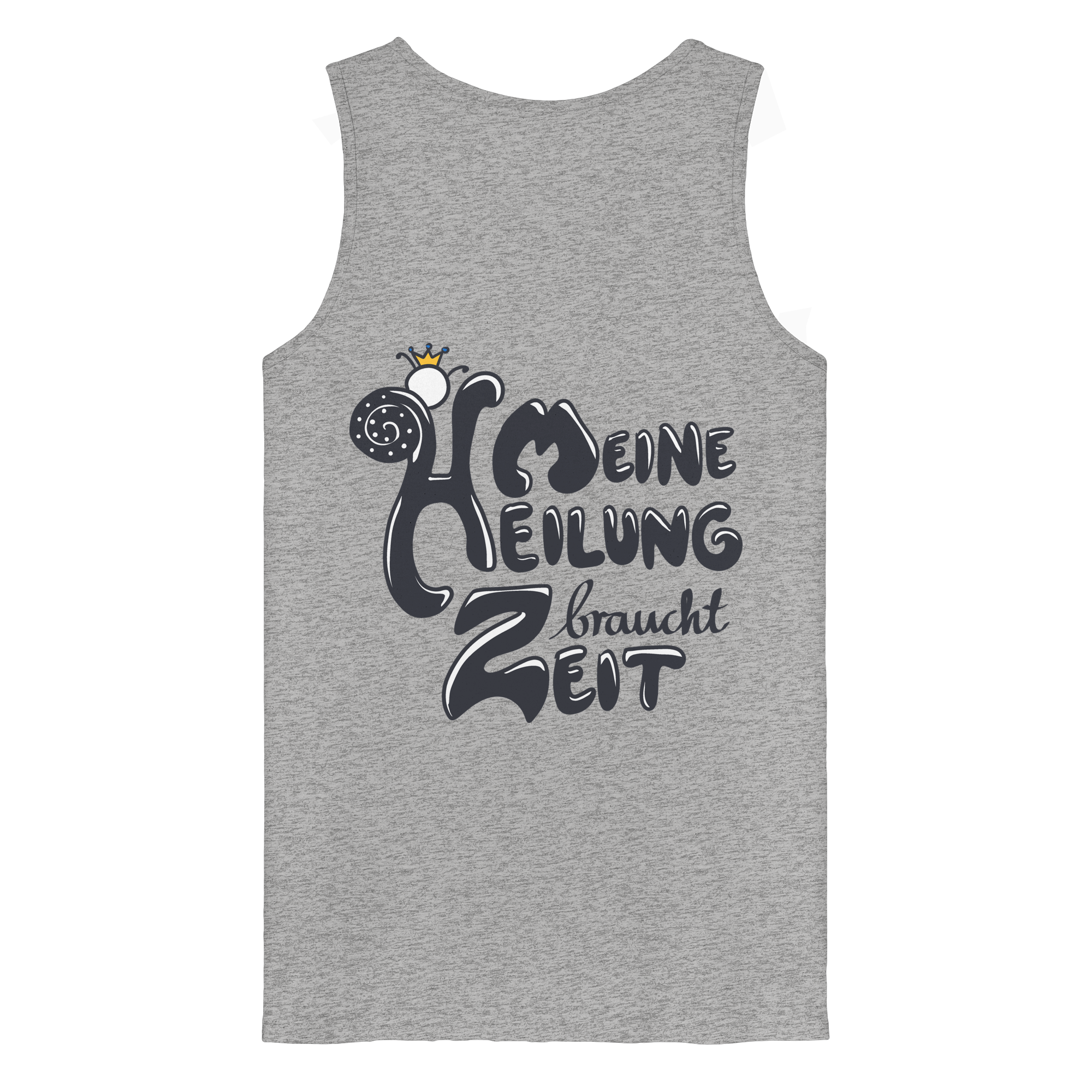 Meine Heilung braucht Zeit "Schwarze Edition" Backprint - Organic Tank Top
