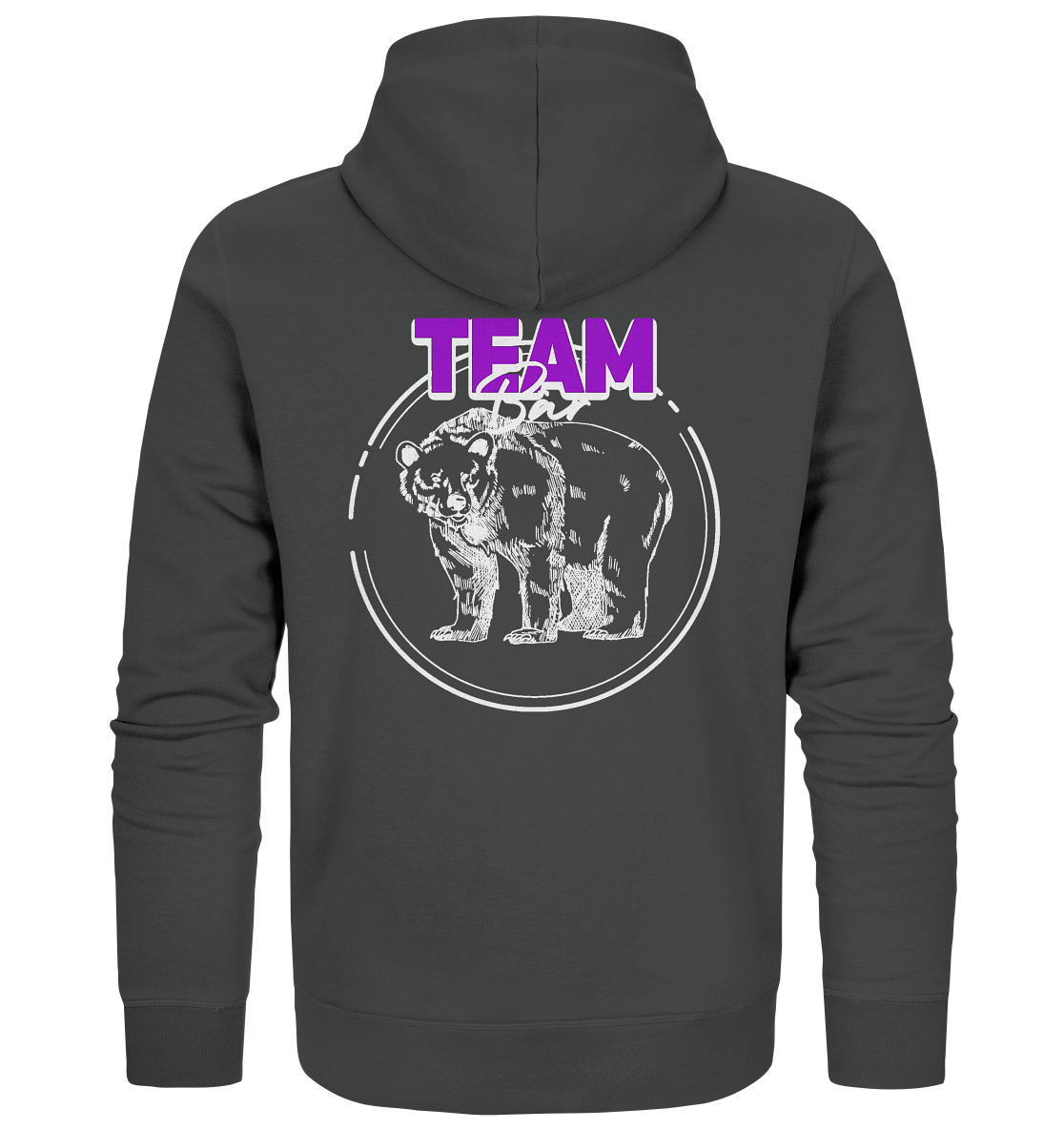Team Bär Backprint (weiß) - Organic Zipper