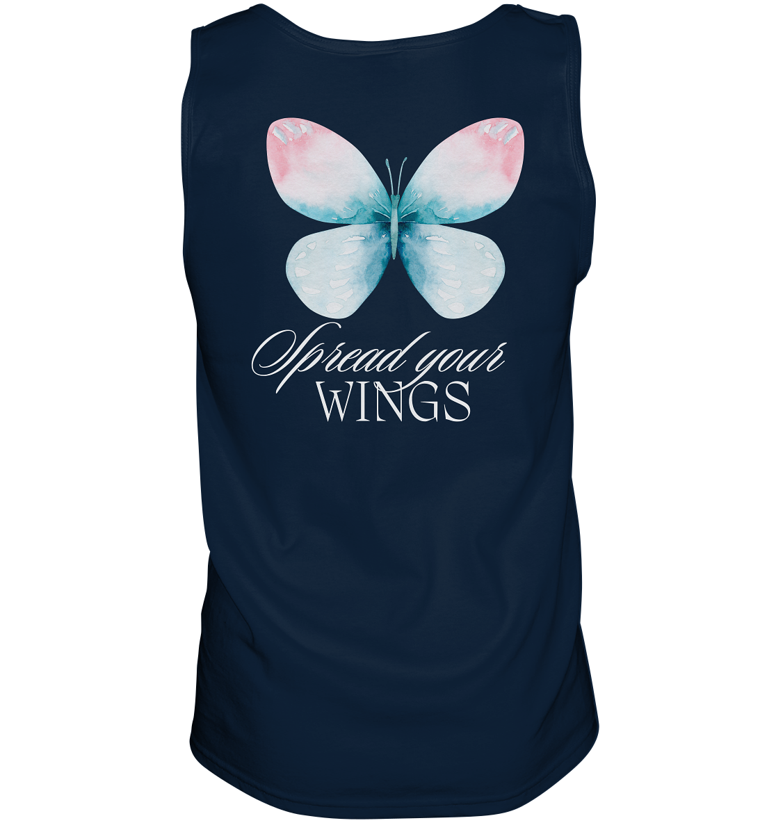 Spread your Wings (weiße Schrift) Backprint - Tank-Top