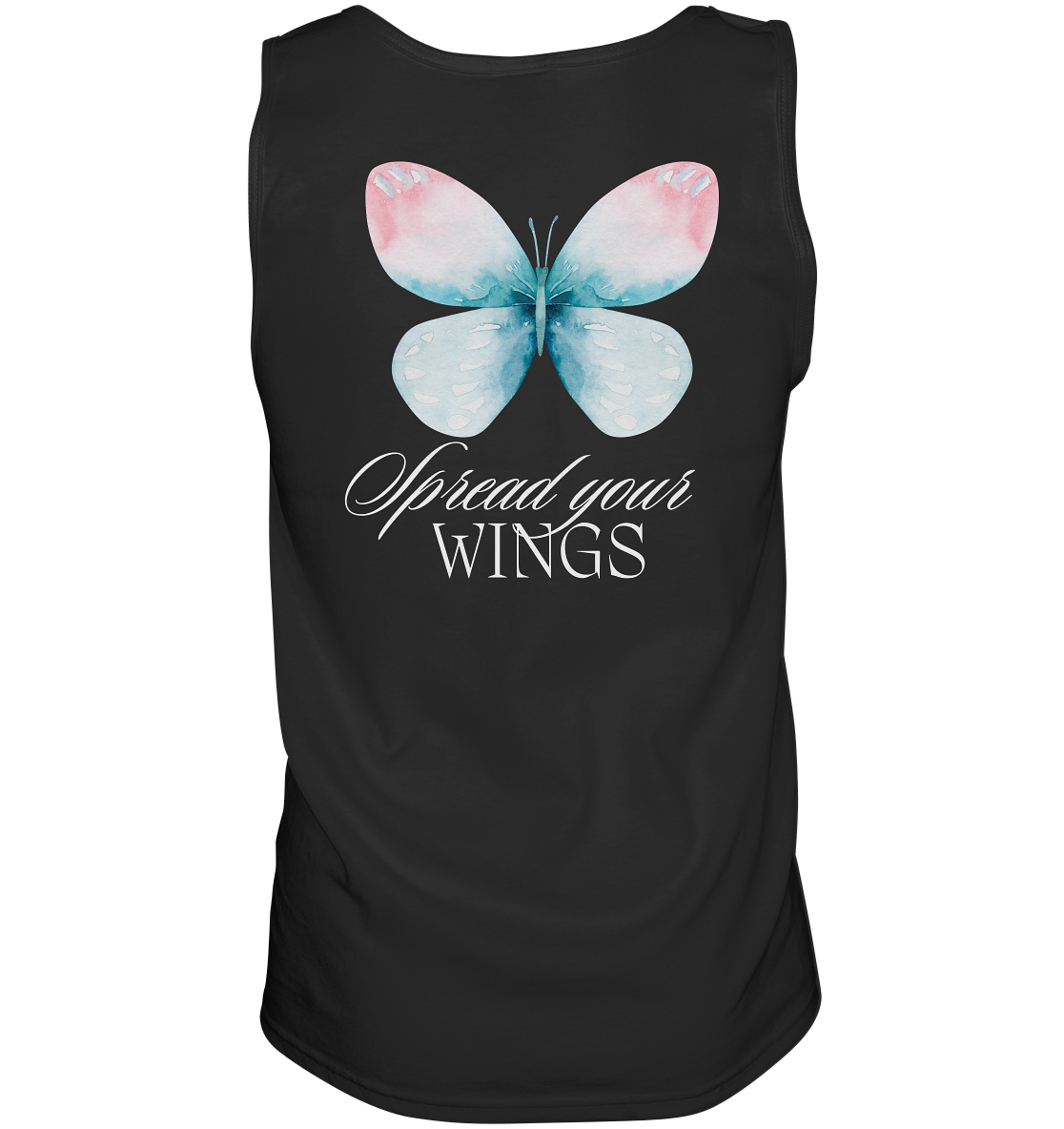 Spread your Wings (weiße Schrift) Backprint - Tank-Top