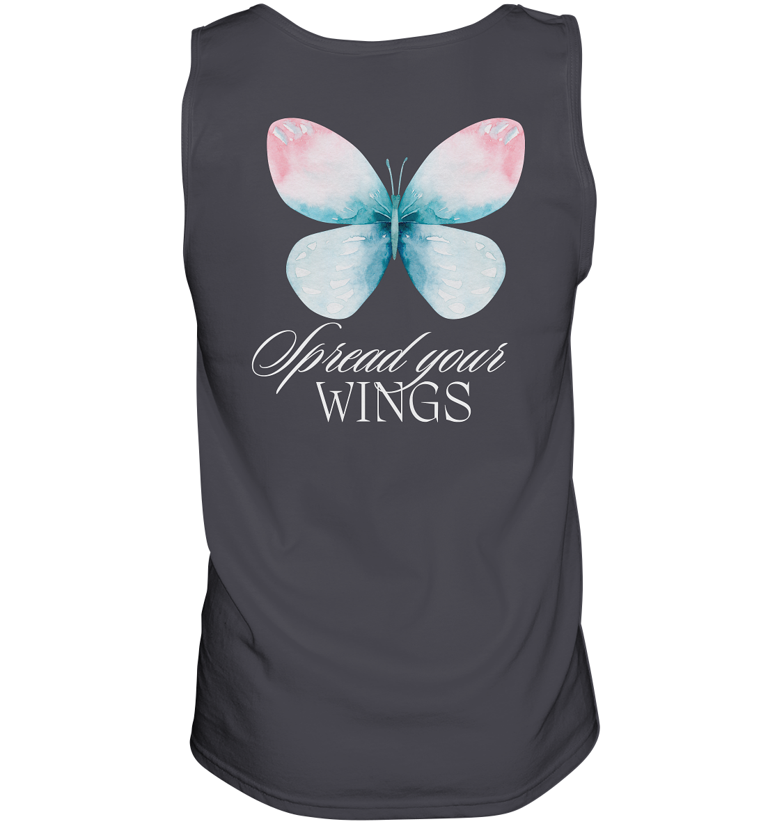 Spread your Wings (weiße Schrift) Backprint - Tank-Top