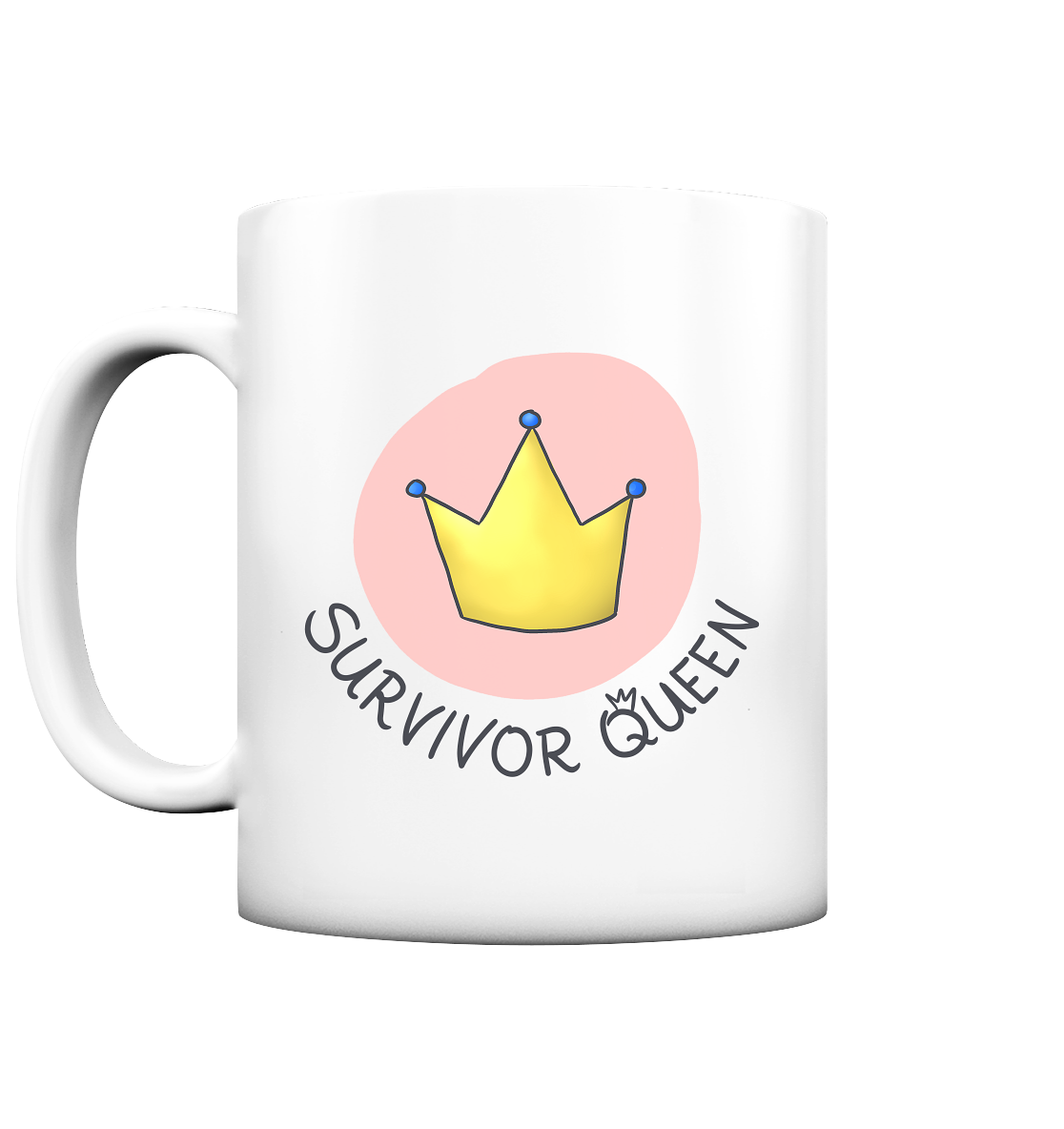 Survivor Queens Logo "Schriftzug Edition" (hell) - Tasse matt