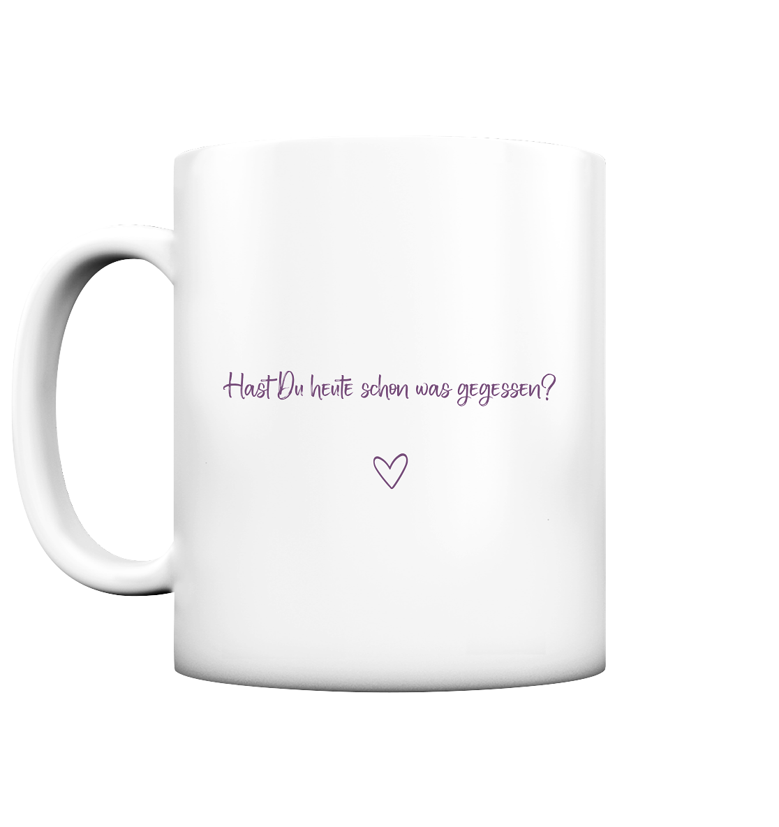 Hast Du heute schon was gegessen? "Lila Herz Edition" - Tasse matt