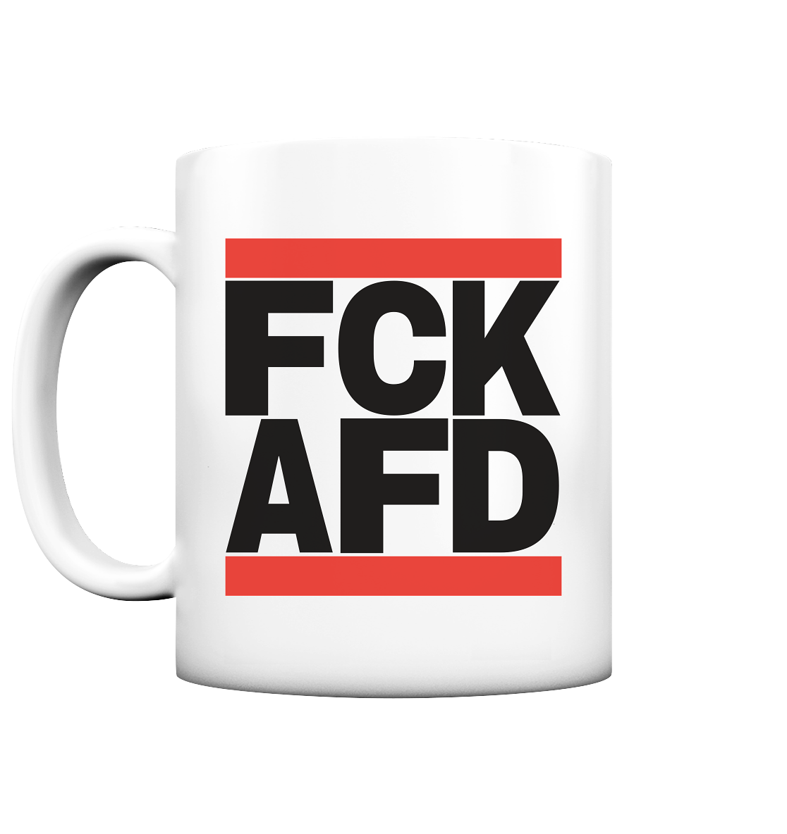 FCK AFD (schwarze Schrift) - Tasse matt