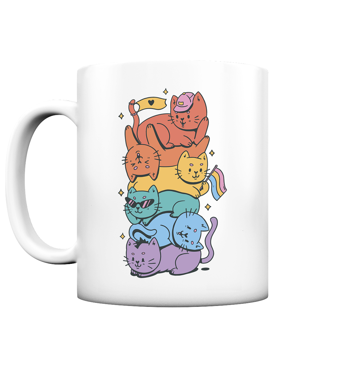 LGBTQ+ Katzen - Tasse matt