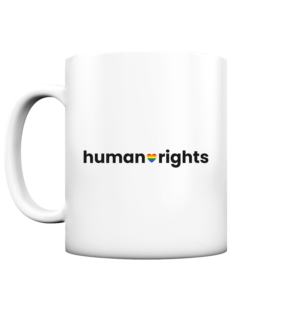 human Rights "Rainbow Heart Edition" - Tasse matt