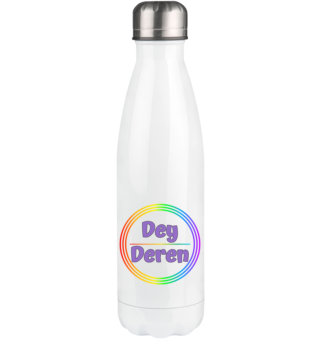 Dey/Deren Pronomen Regenbogenkreis - Thermoflasche 500ml