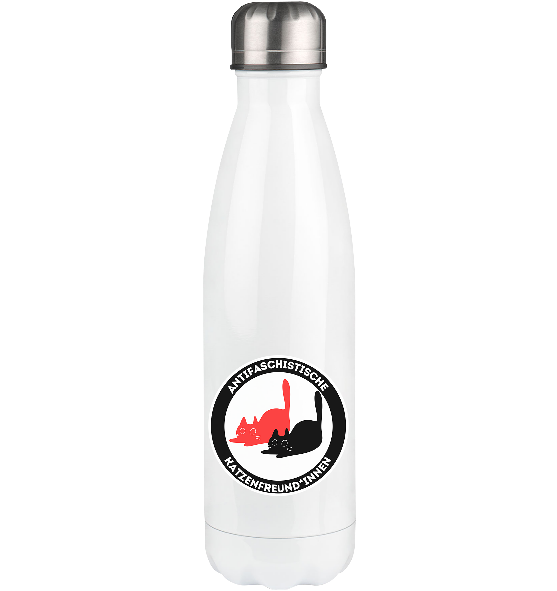 Antifaschistische Katzenfreund*innen - Thermoflasche 500ml