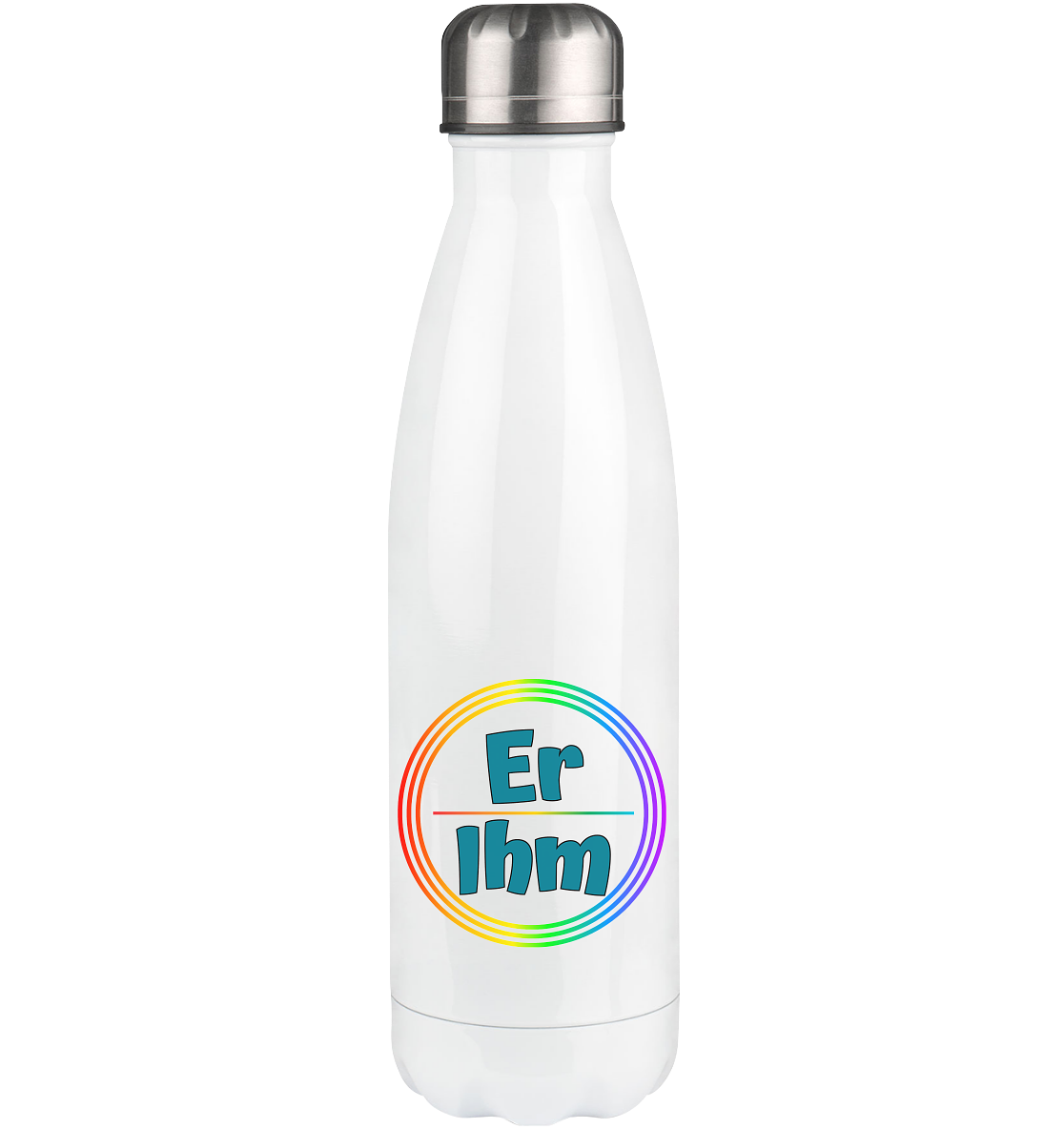 Er/Ihm Pronomen Regenbogenkreis - Thermoflasche 500ml