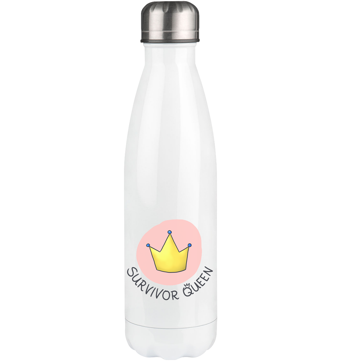 Survivor Queens Logo "Schriftzug Edition" (hell) - Thermoflasche 500ml
