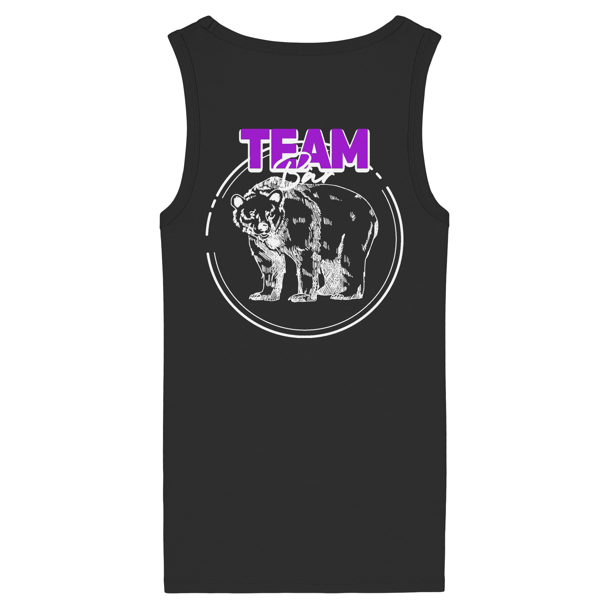 Team Bär Backprint (weiß) - Womens Organic Fitted Tank Top