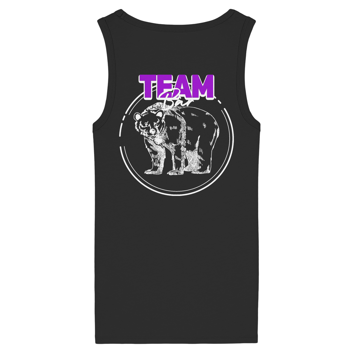 Team Bär Backprint (weiß) - Womens Organic Fitted Tank Top