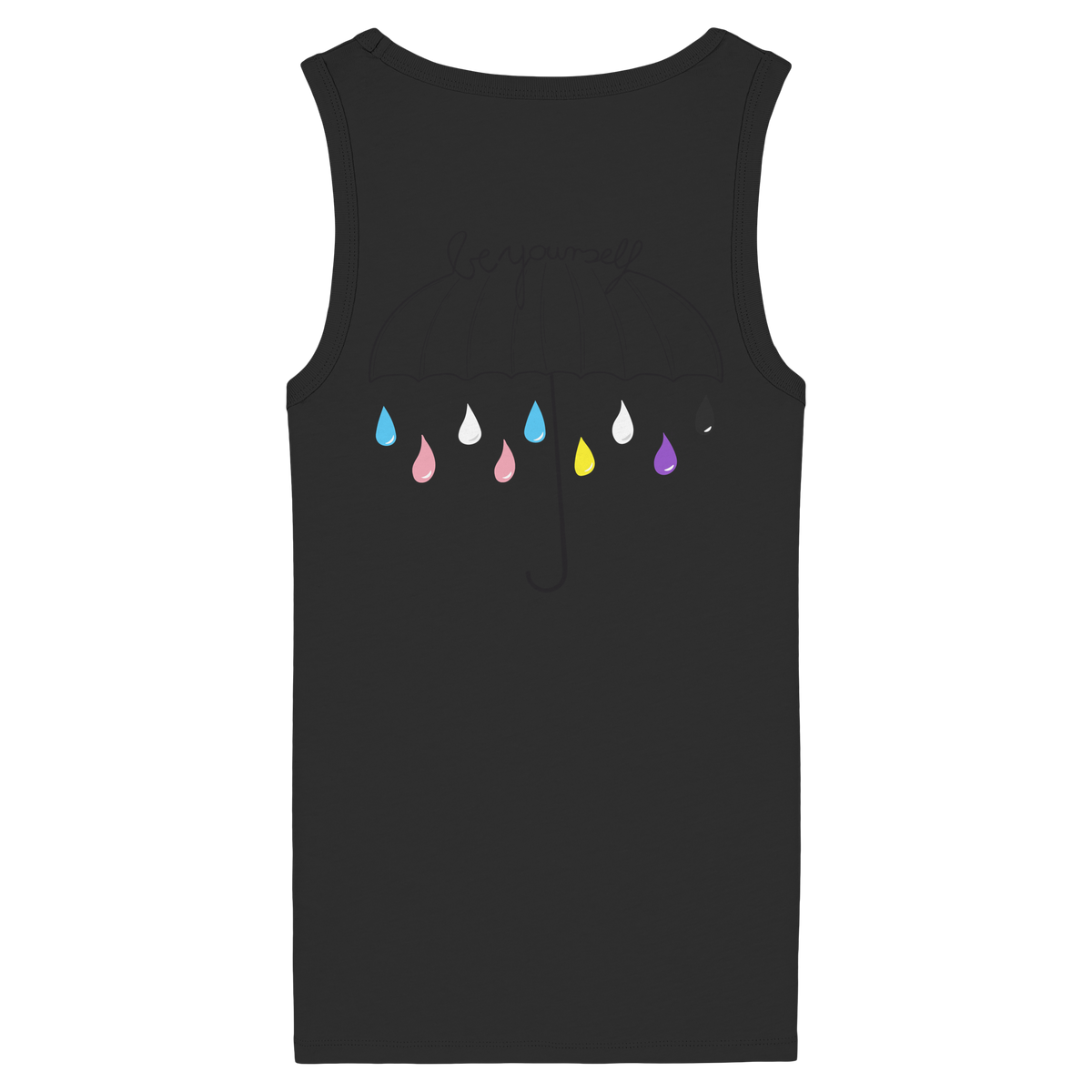 Trans Umbrella Backprint - Womens Organic Fitted Tank Top