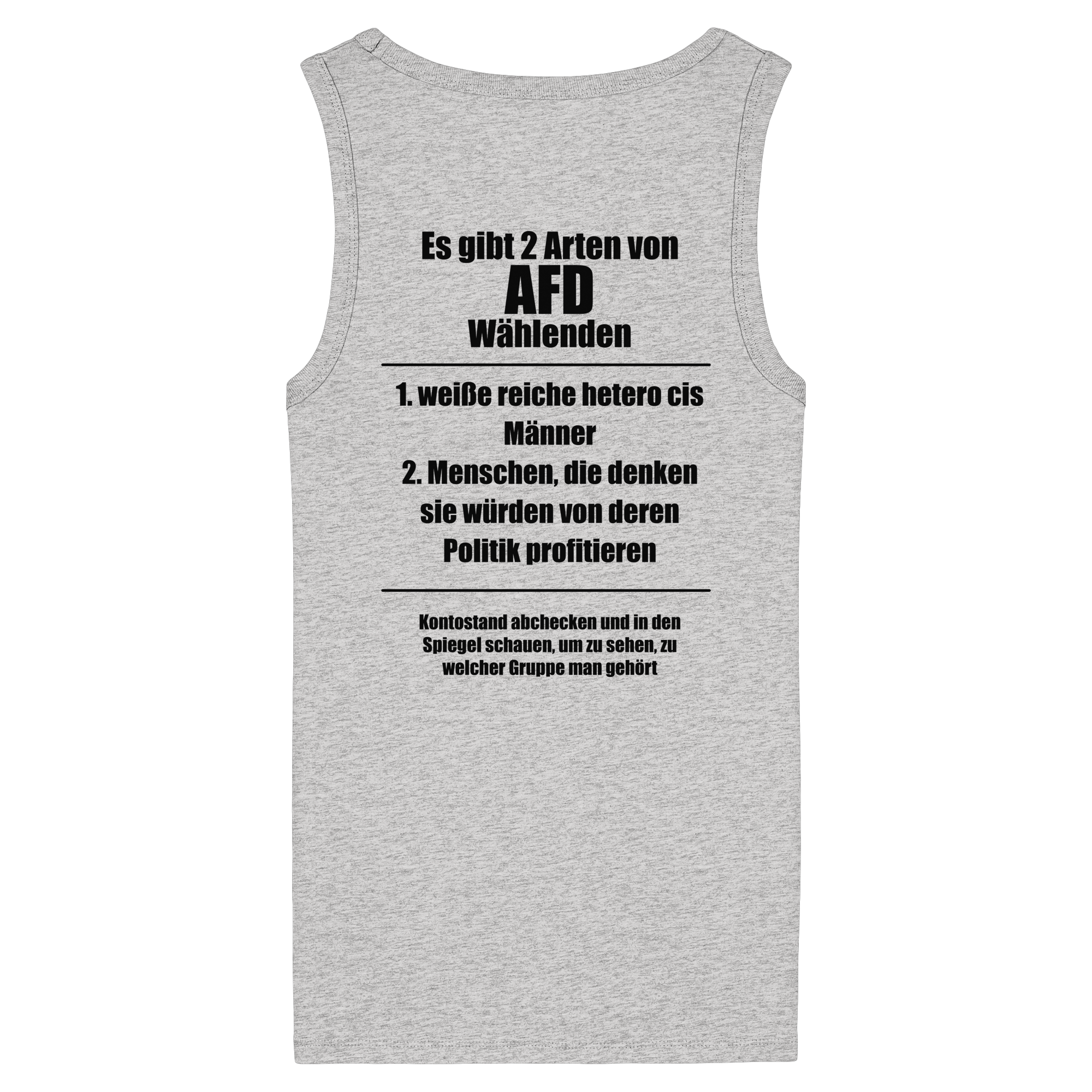 Es gibt 2 Arten von AfD Wählenden Backprint (hell) - Womens Organic Fitted Tank Top