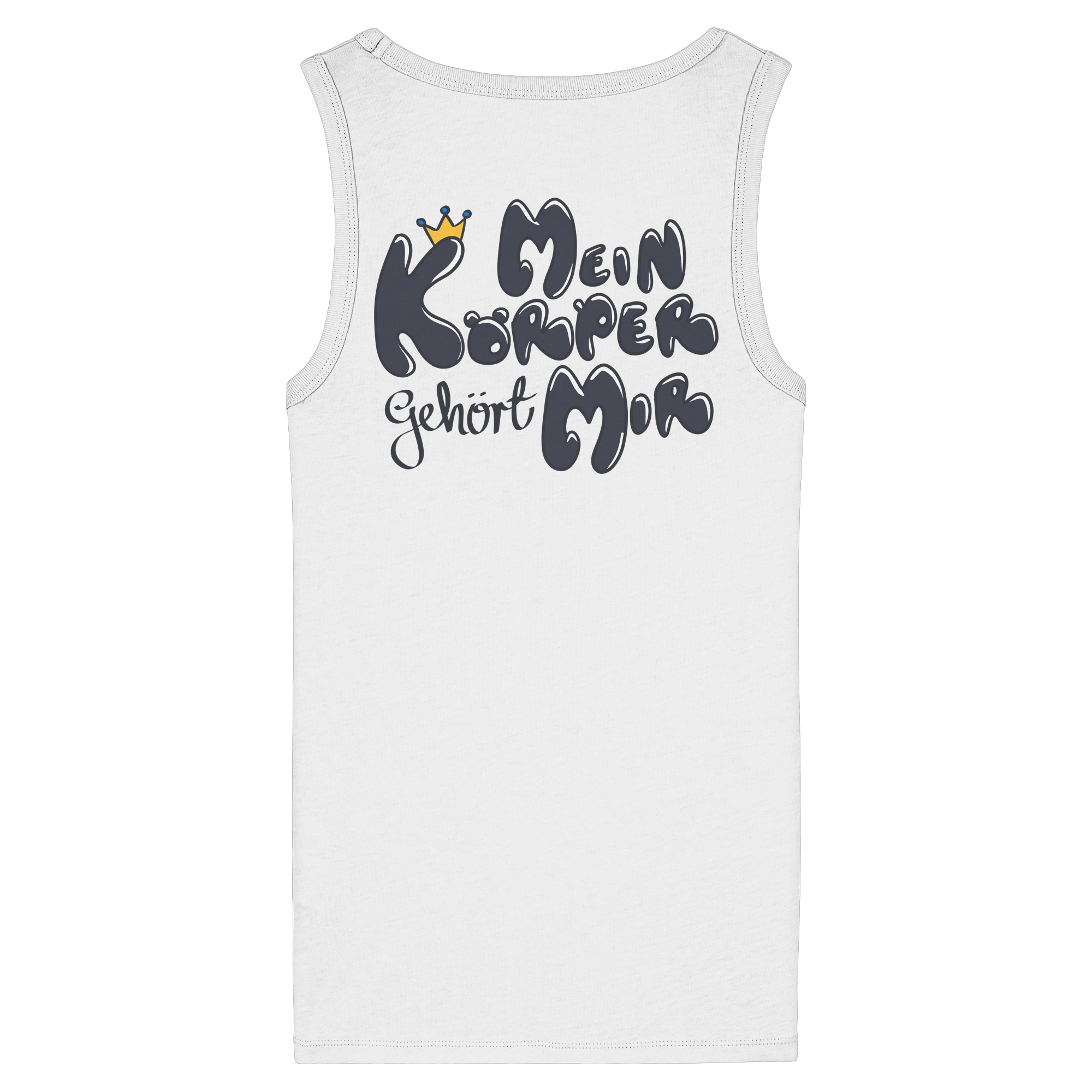Mein Körper gehört mir "Schwarze Edition" Backprint - Womens Organic Fitted Tank Top