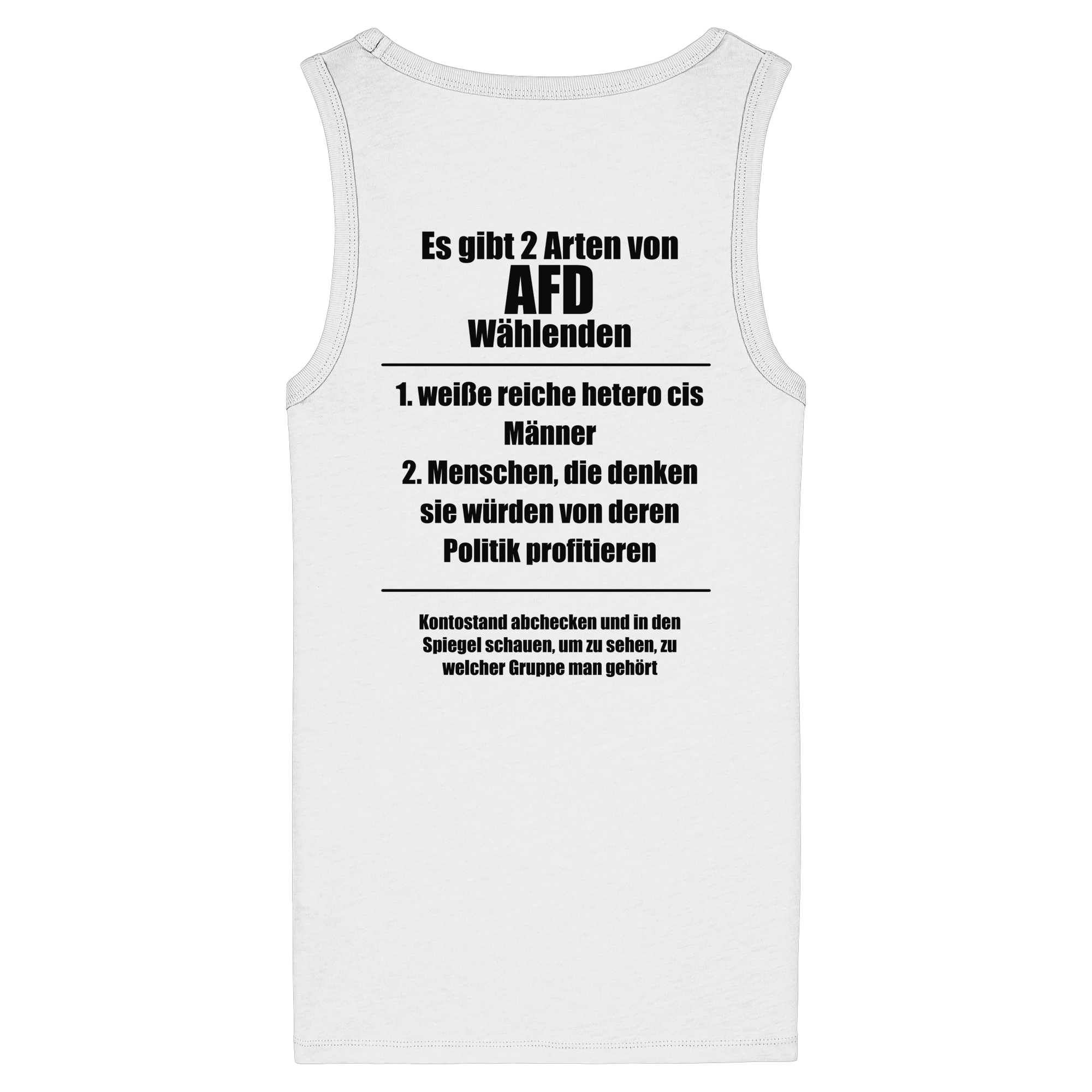 Es gibt 2 Arten von AfD Wählenden Backprint (hell) - Womens Organic Fitted Tank Top