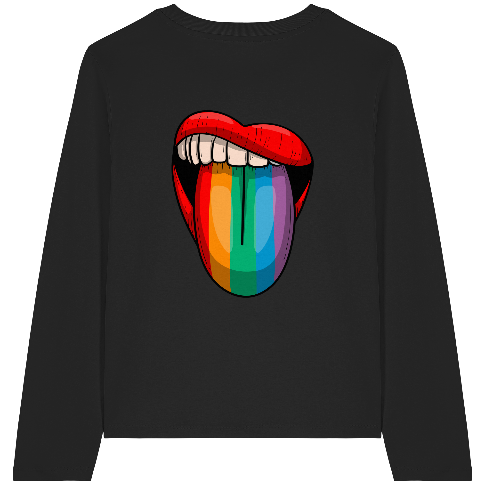 Speak Up or Shut Up Backprint - Womens Organic Longsleeve T-Shirt