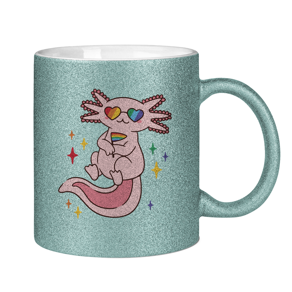 Big Pride Axolotl - Tasse (glitzern)