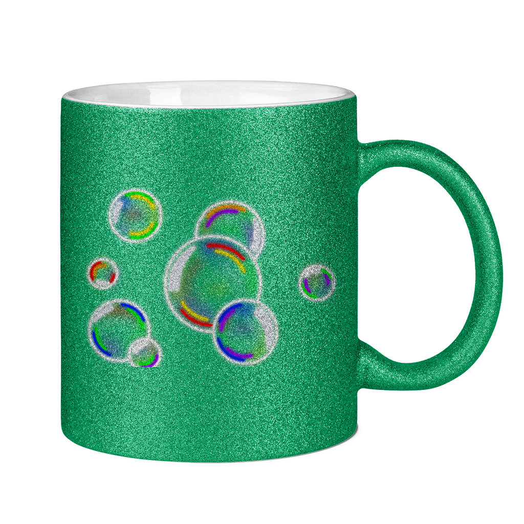 Regenbogen Seifenblasen - Tasse (glitzern)