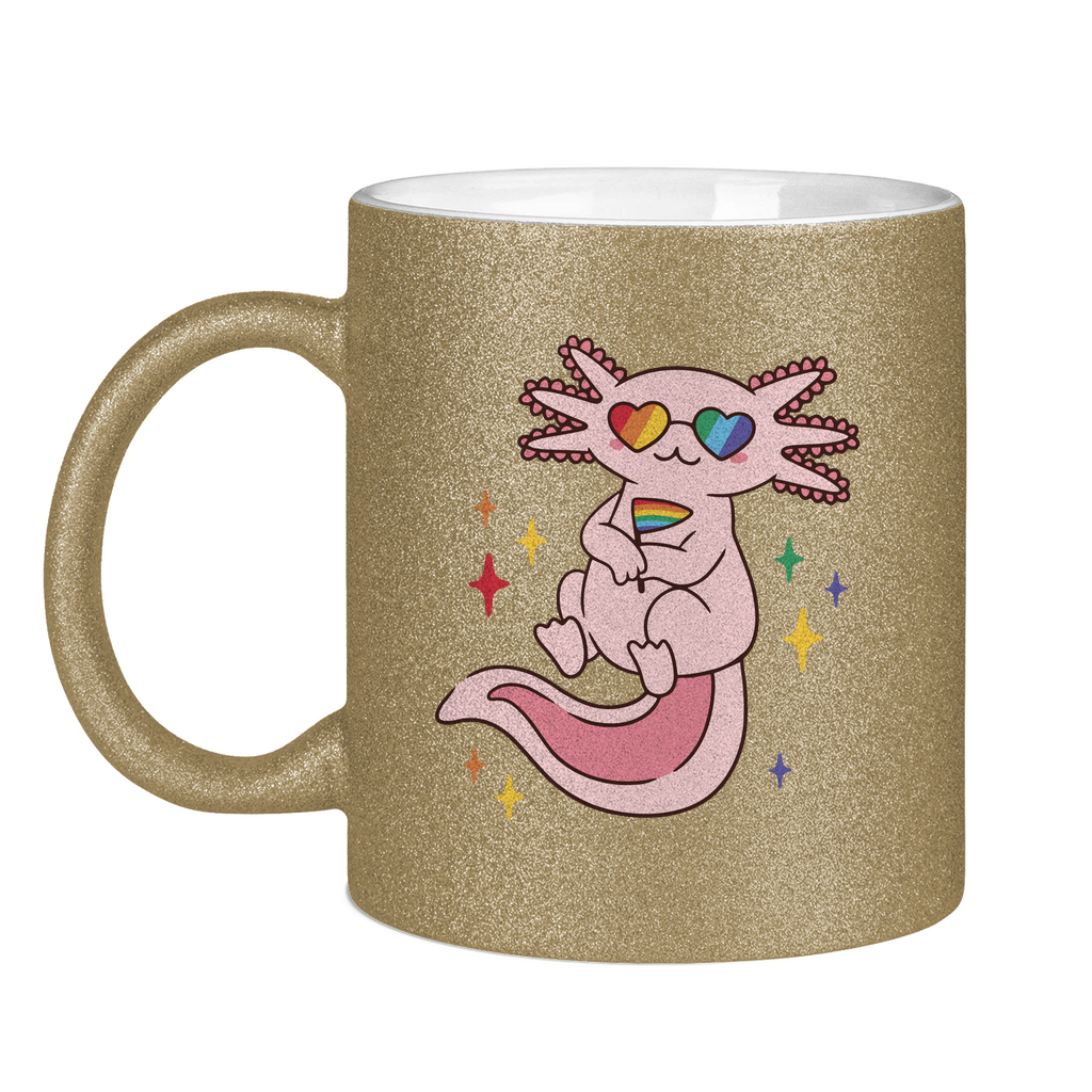 Big Pride Axolotl - Tasse (glitzern)