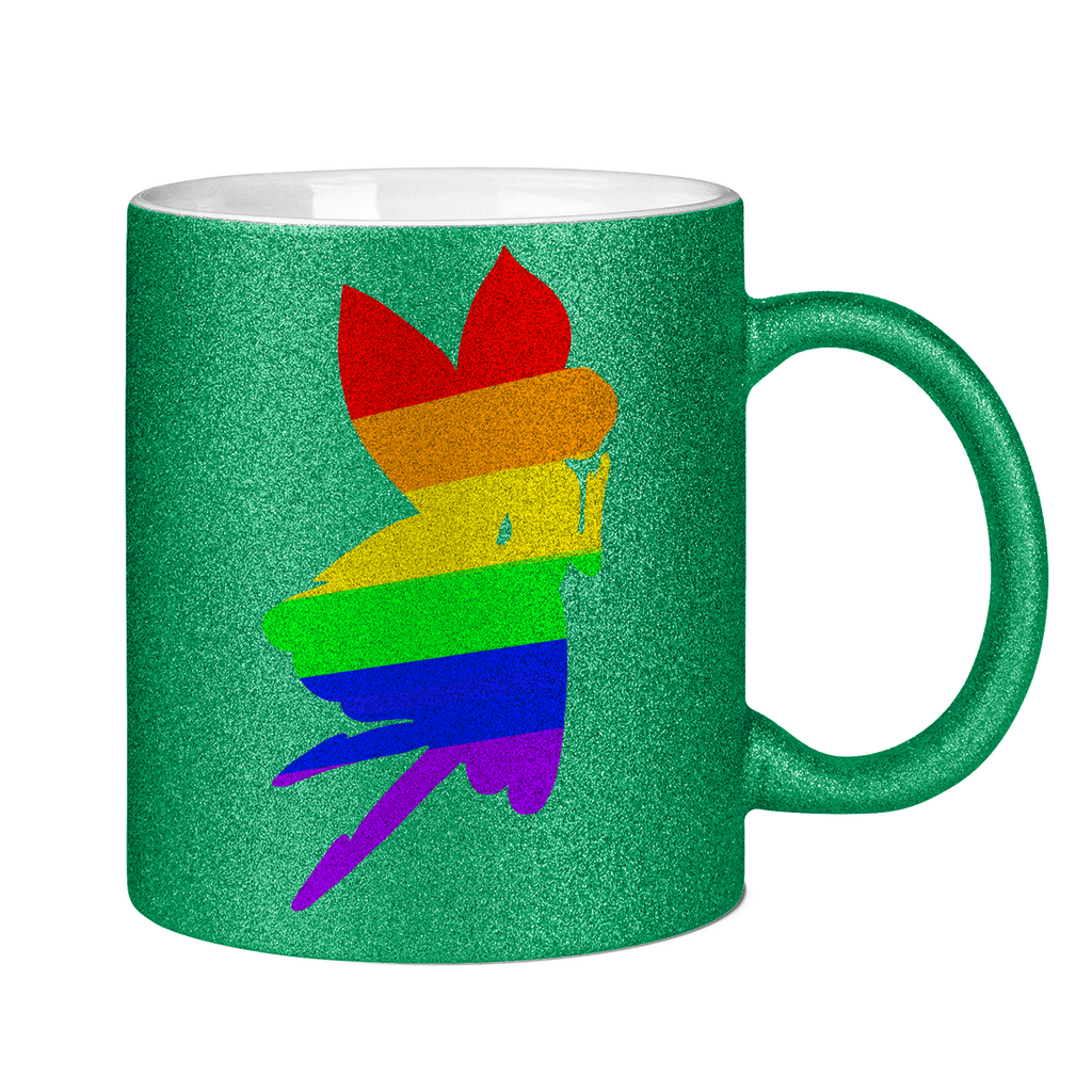 Regenbogen Fee - Tasse (glitzern)