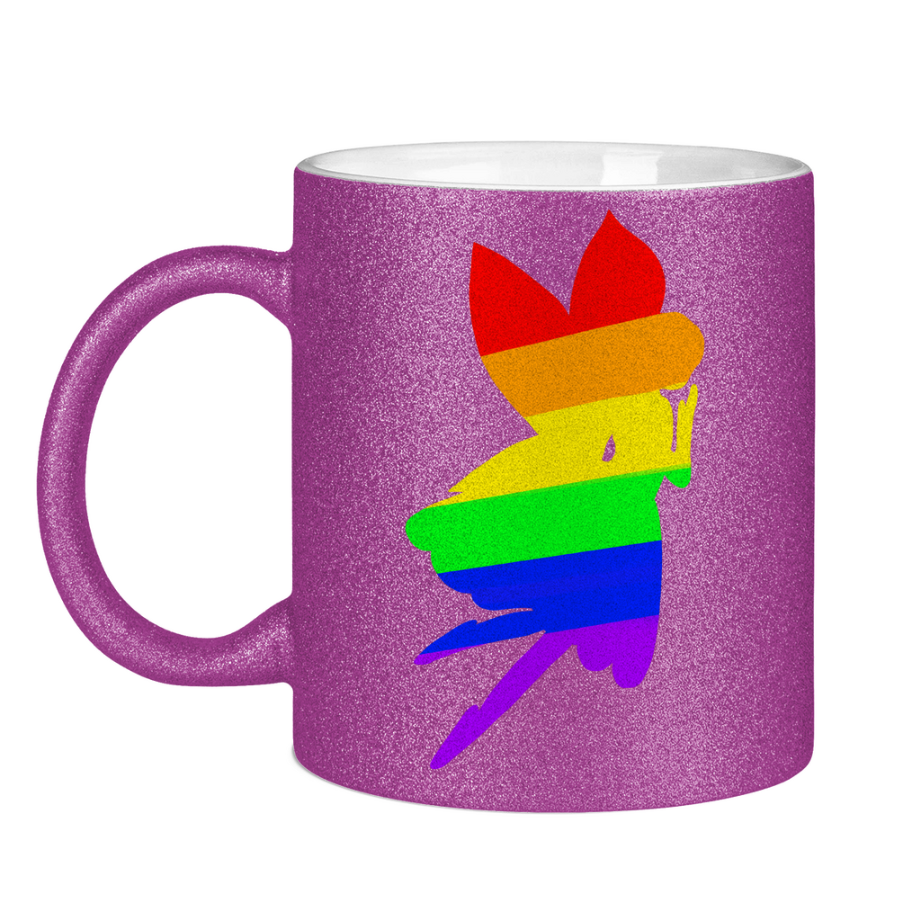 Regenbogen Fee - Tasse (glitzern)
