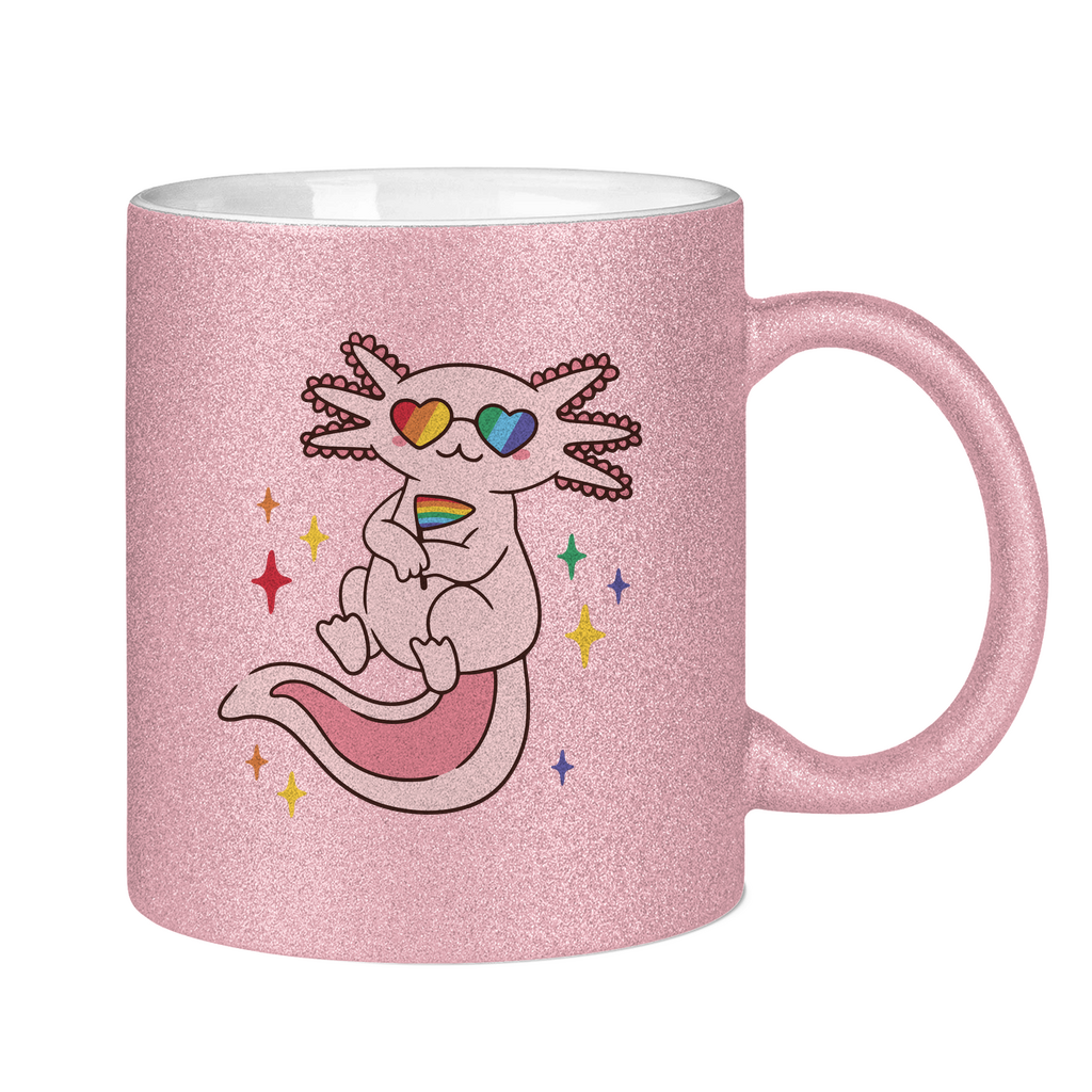 Big Pride Axolotl - Tasse (glitzern)