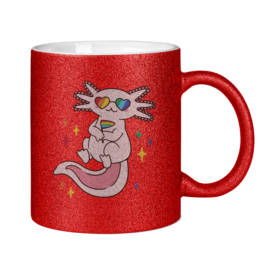 Big Pride Axolotl - Tasse (glitzern)