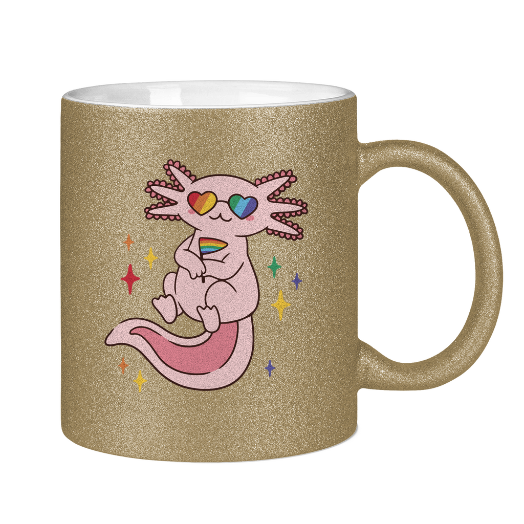 Big Pride Axolotl - Tasse (glitzern)