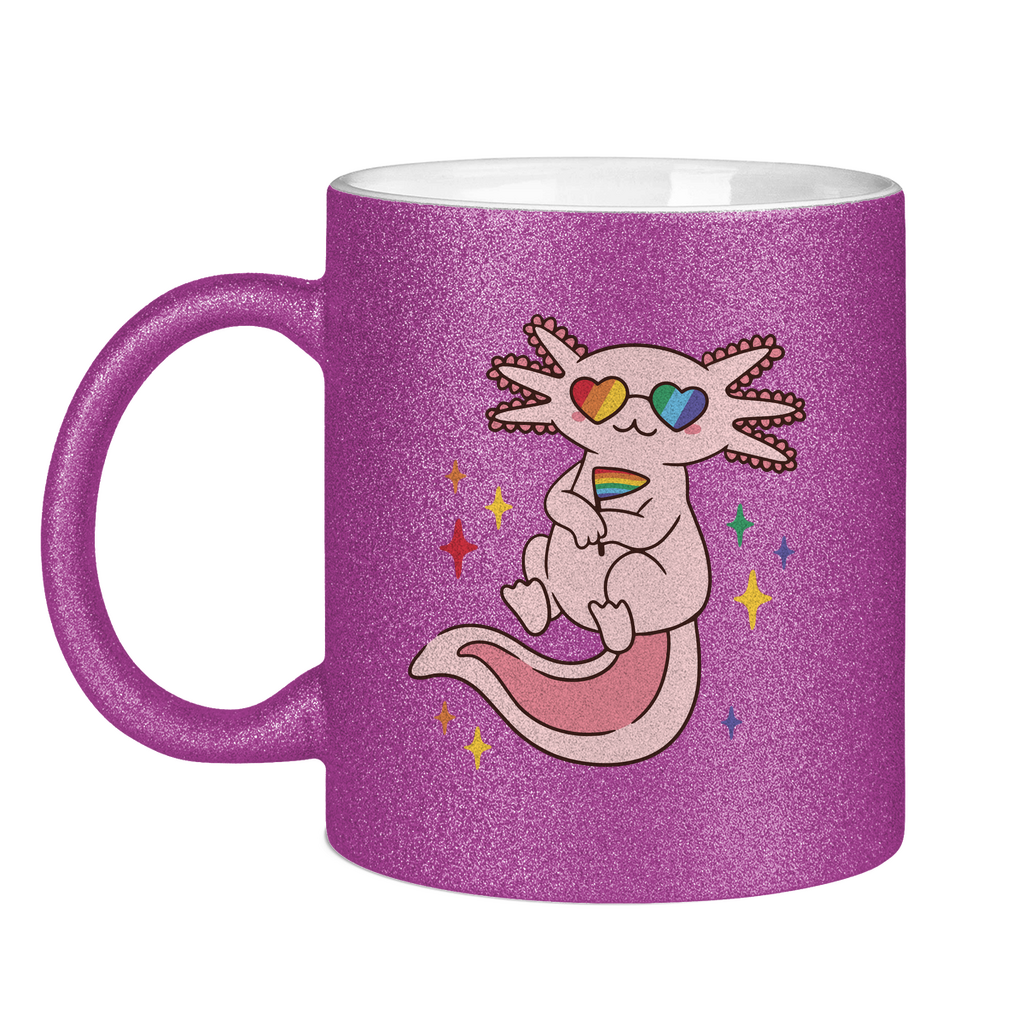 Big Pride Axolotl - Tasse (glitzern)