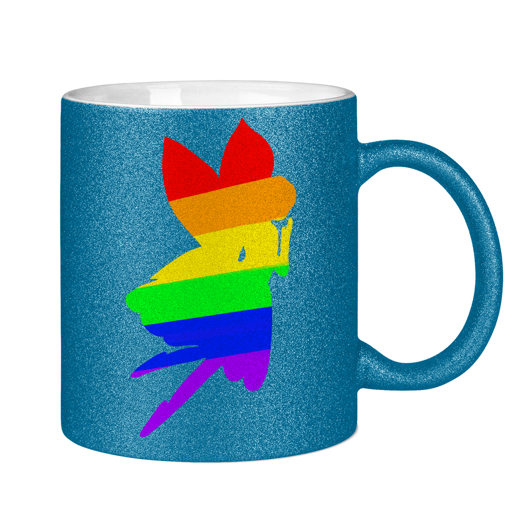 Regenbogen Fee - Tasse (glitzern)