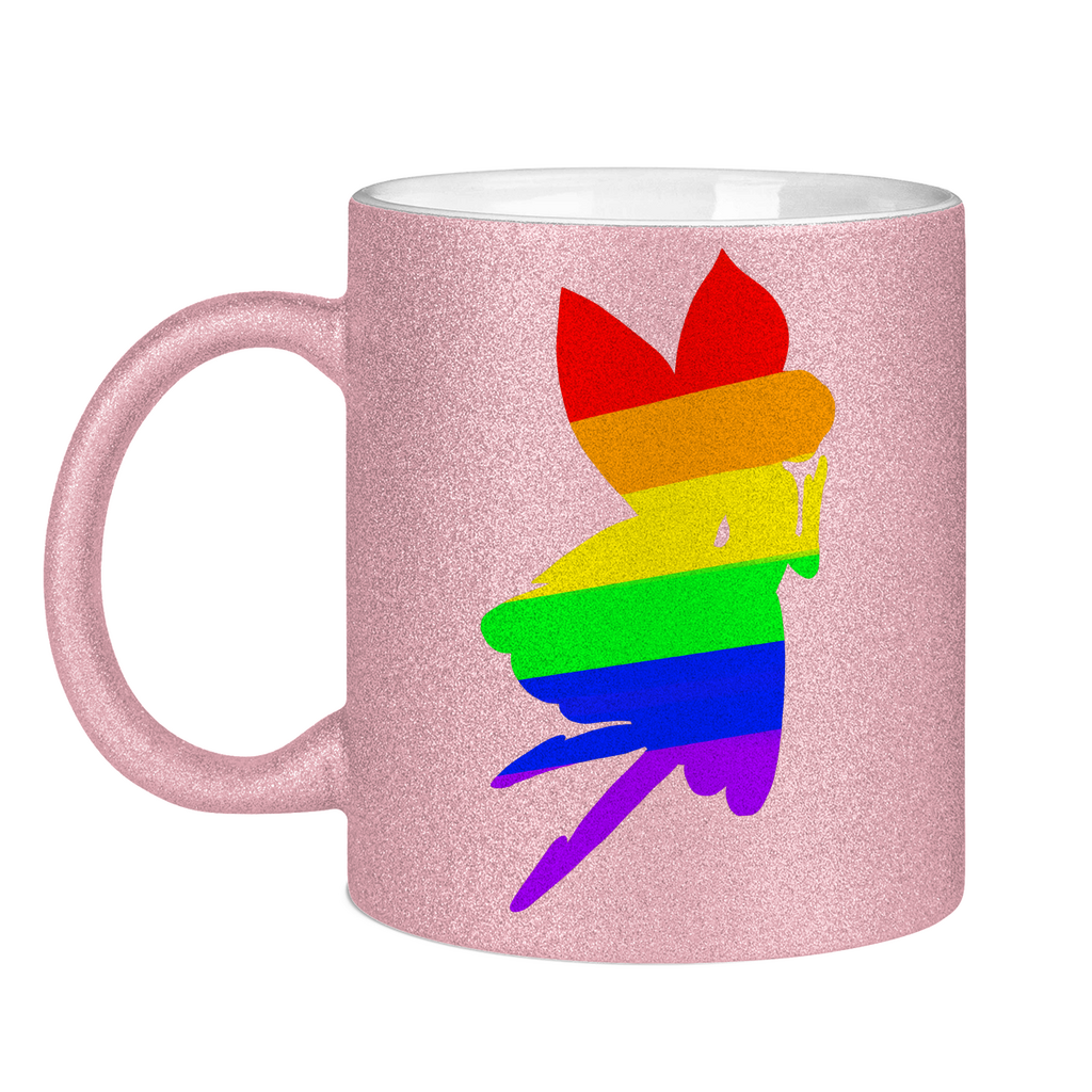 Regenbogen Fee - Tasse (glitzern)