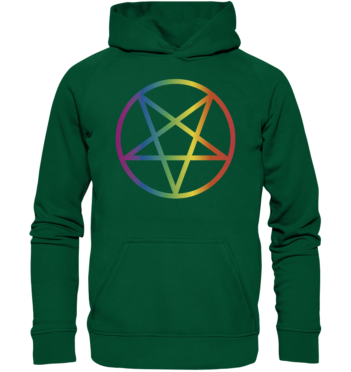 Regenbogen Pentagramm Hoodie