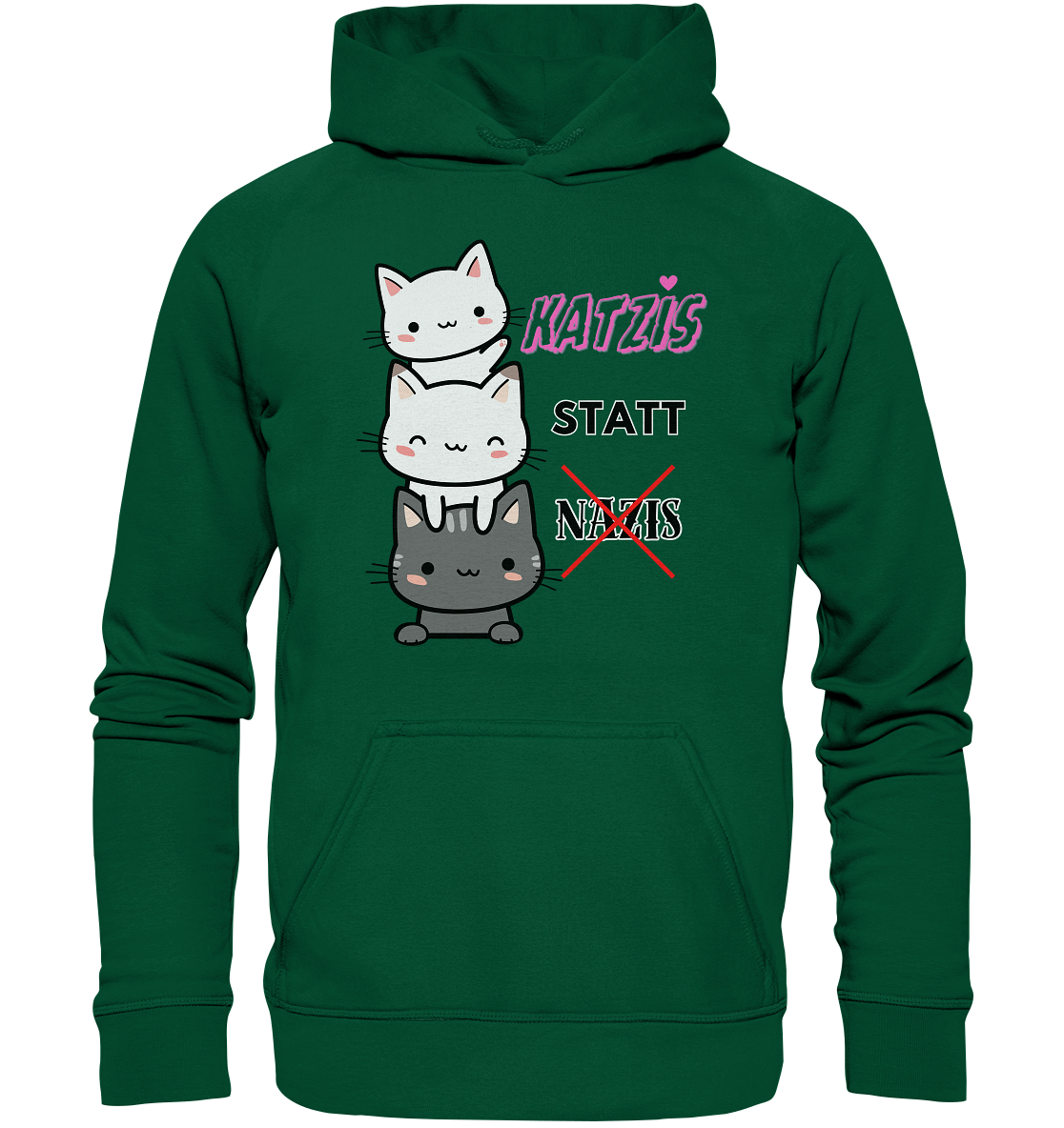 Katzis statt Nazis - Basic Unisex Hoodie
