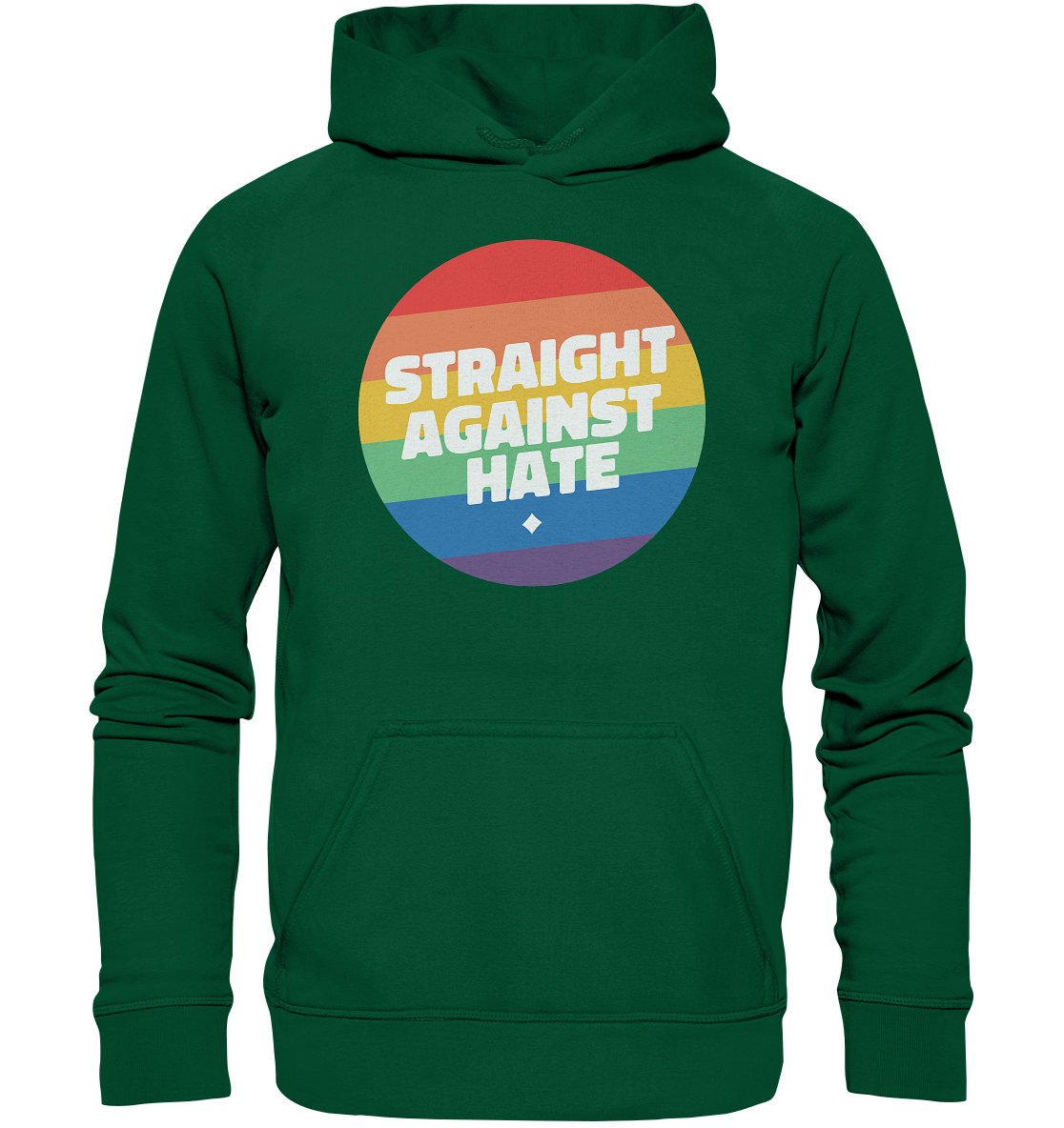 Straight Against Hate Badge - Basic Unisex Hoodie