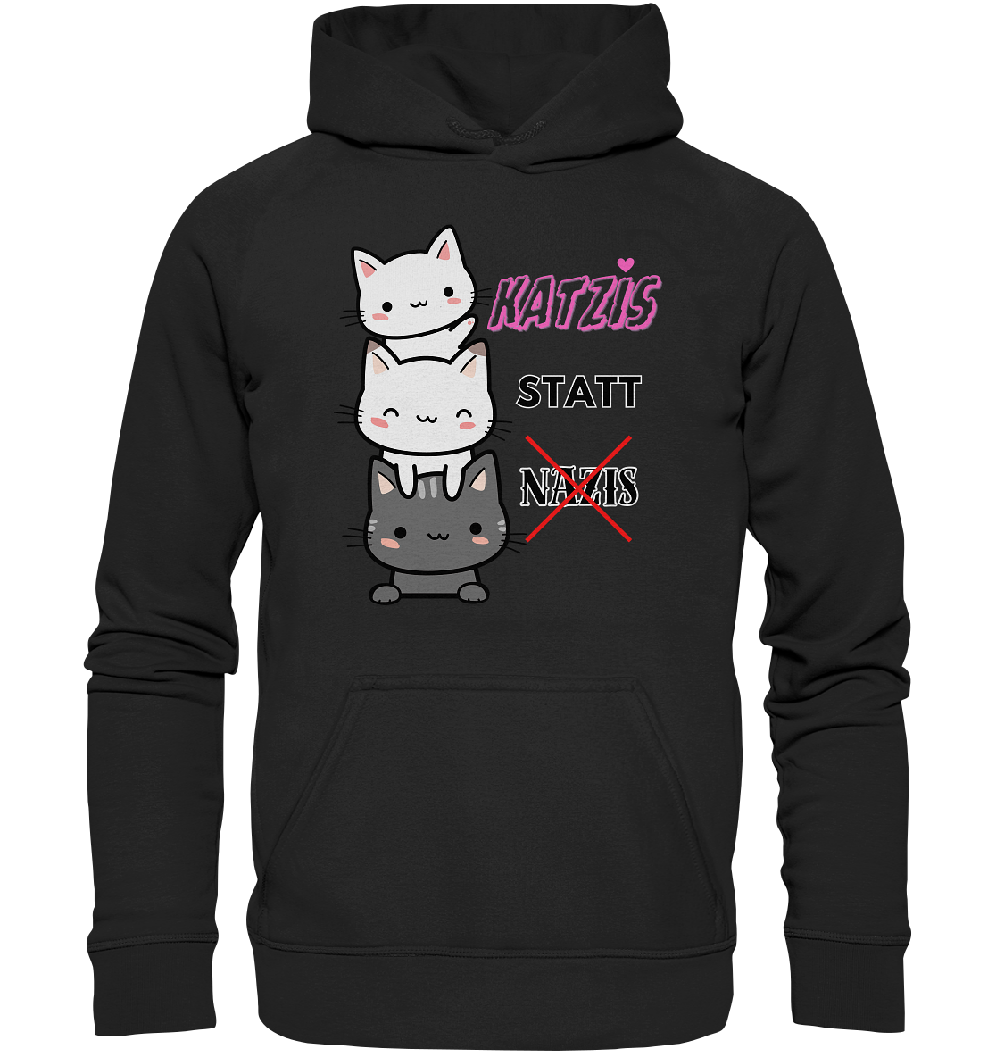 Katzis statt Nazis - Basic Unisex Hoodie
