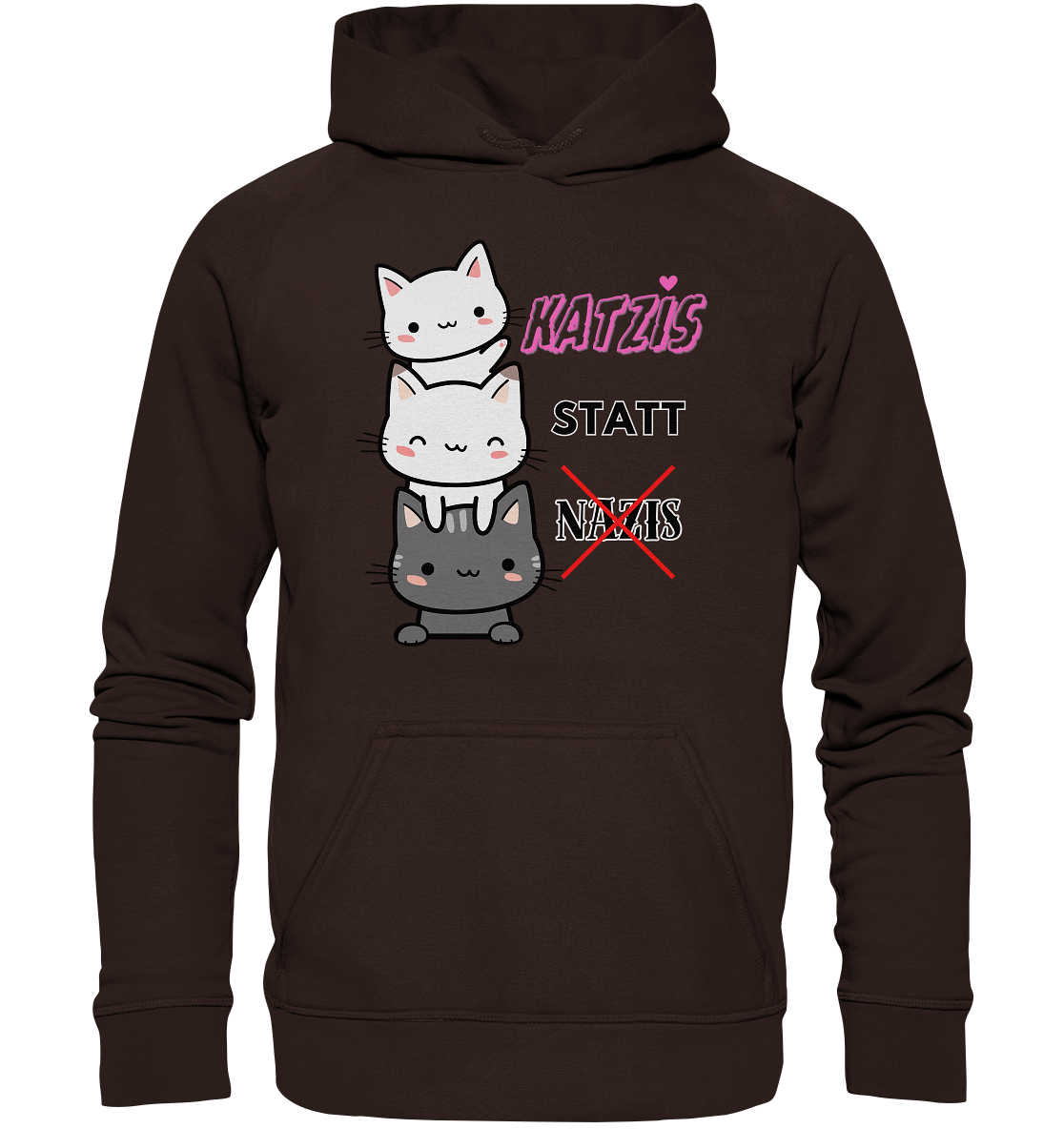Katzis statt Nazis - Basic Unisex Hoodie