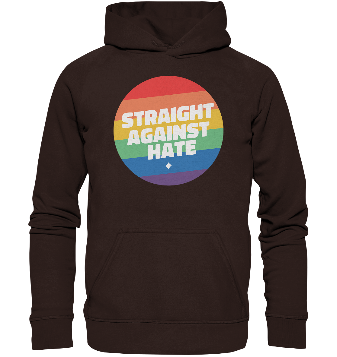 Straight Against Hate Badge - Basic Unisex Hoodie