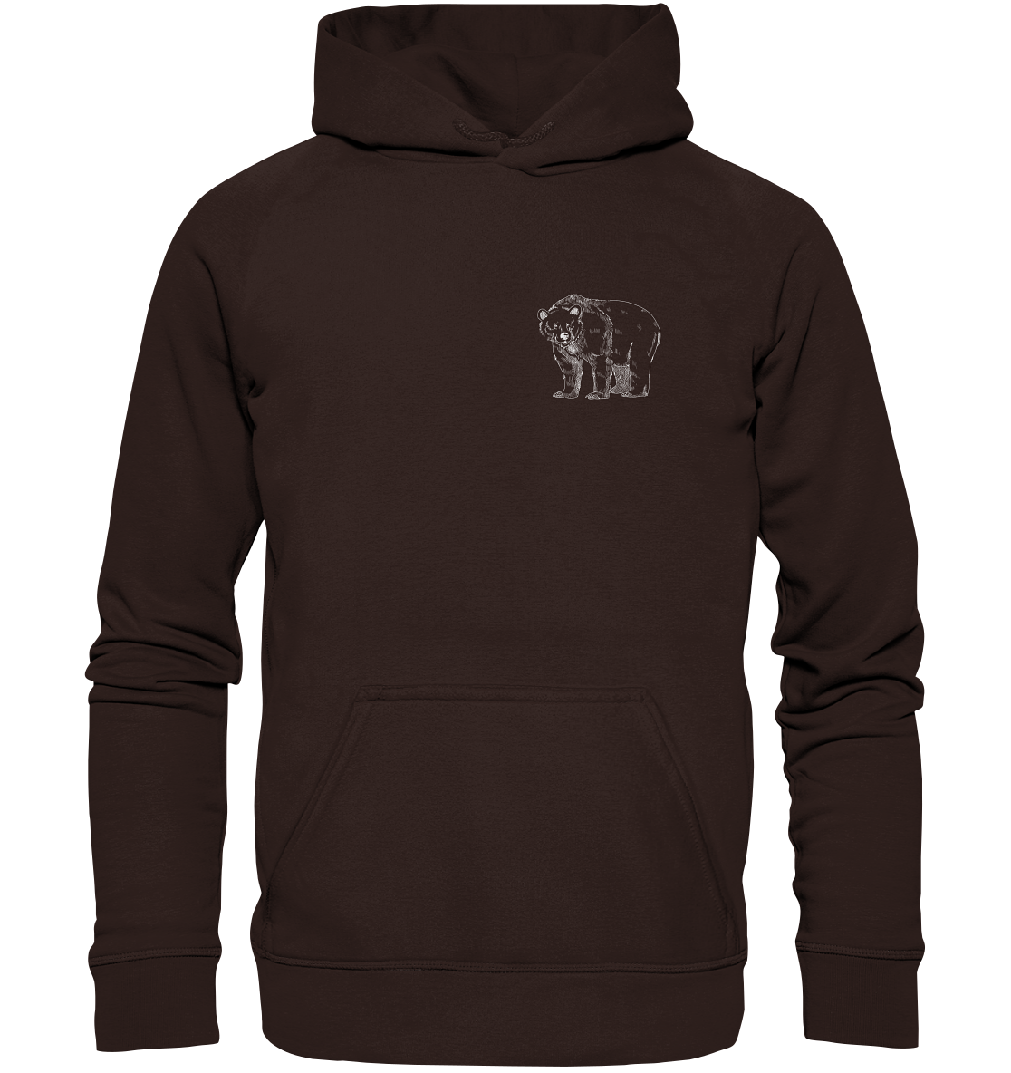Team Bär Backprint (weiß) - Basic Unisex Hoodie