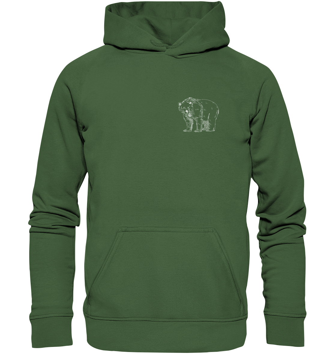 Team Bär Backprint (weiß) - Basic Unisex Hoodie