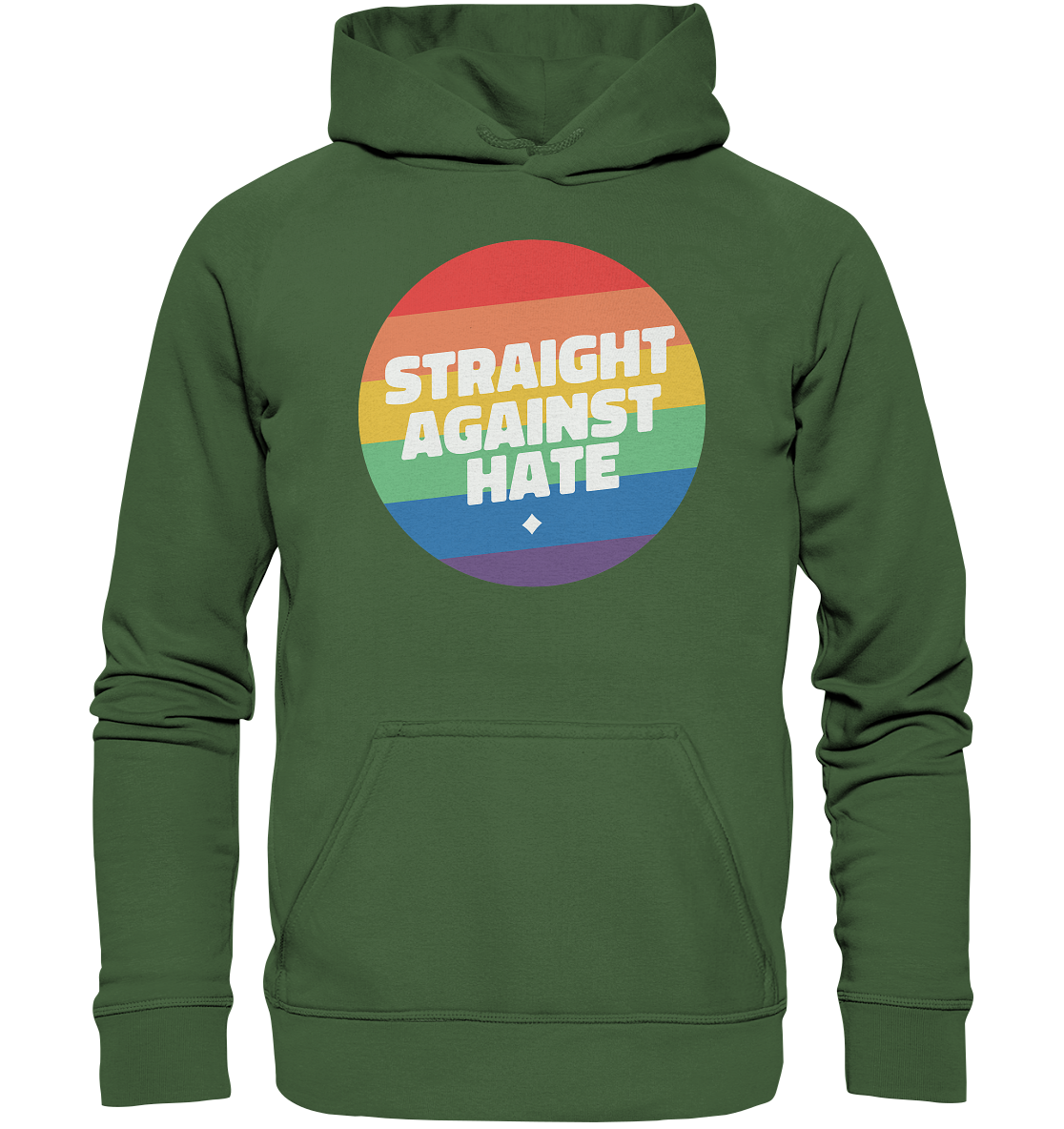 Straight Against Hate Badge - Basic Unisex Hoodie